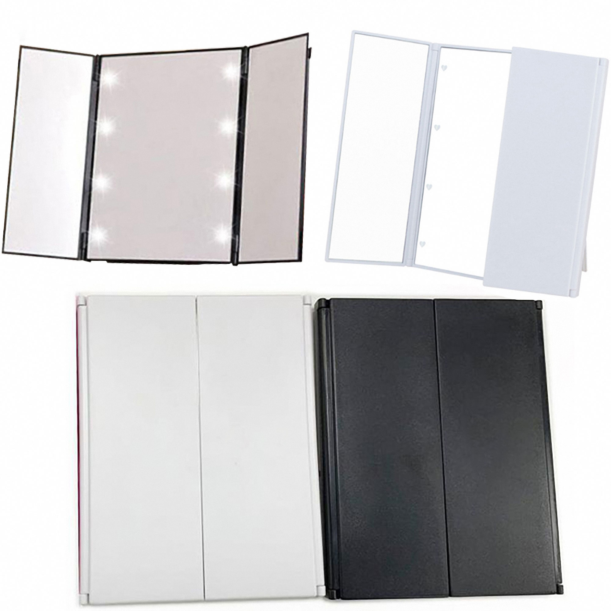 LED Lighted Trifold Compact Makeup Mirror 1