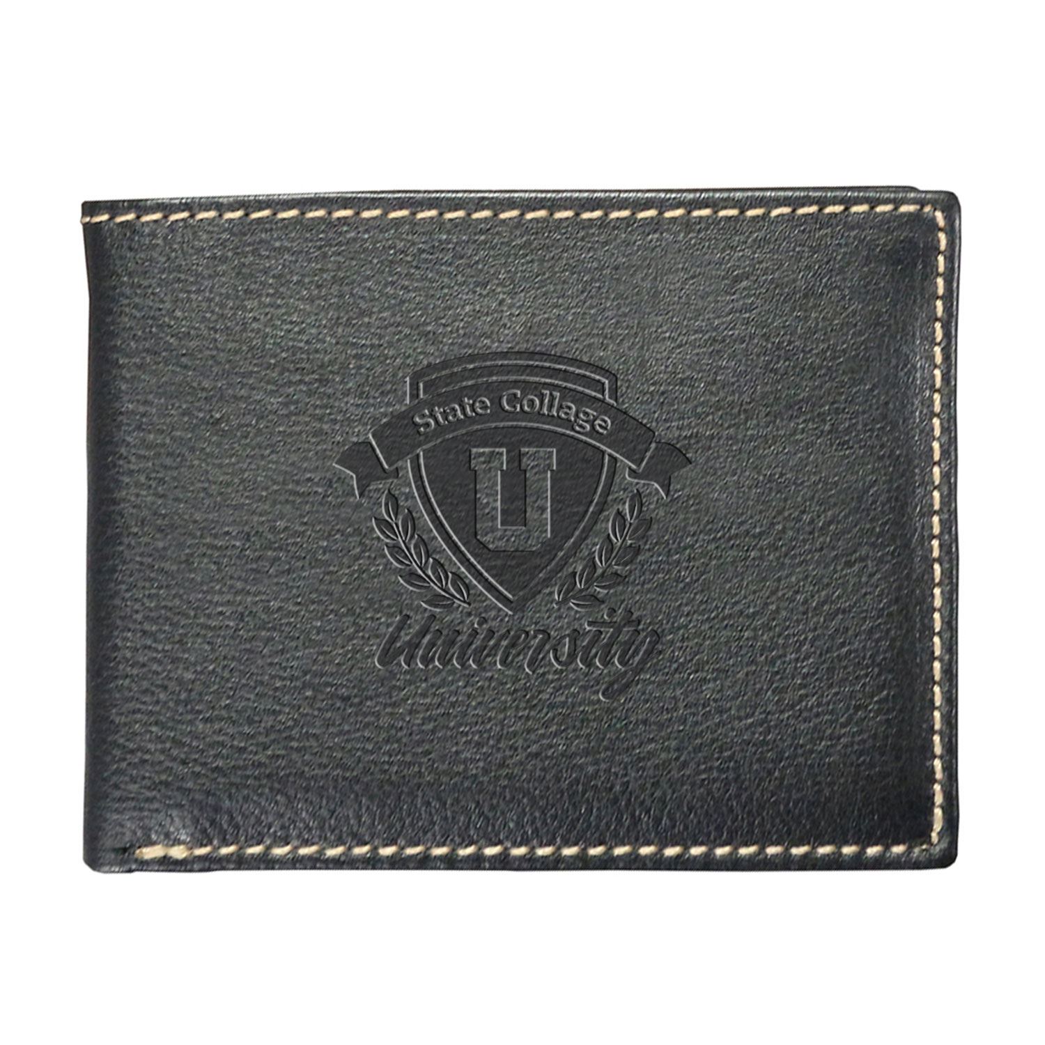 Andrew Philips® Leather Contrast Stitch Billfold Wallet 3