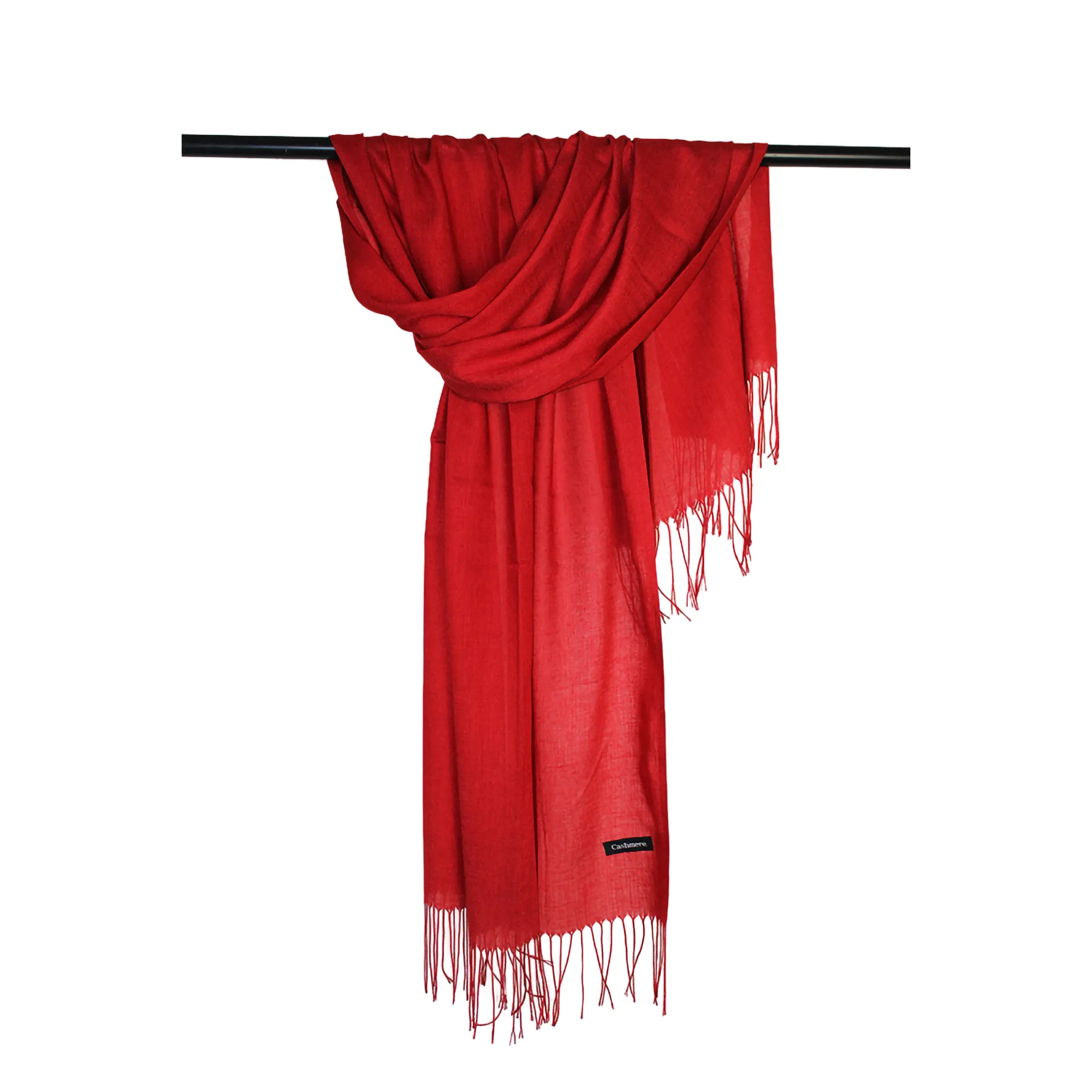 Knitted Polyester Scarf With Tassel 7