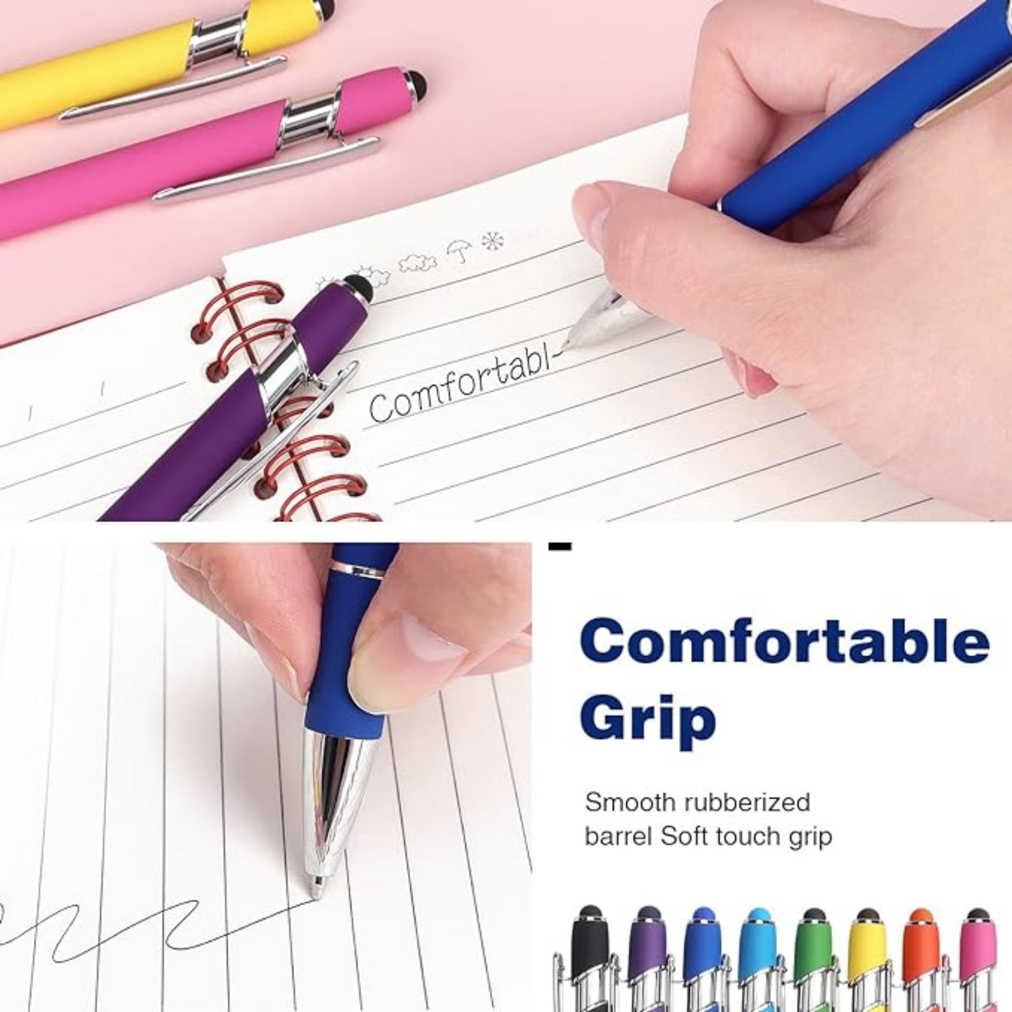 2-in-1 Stylus Retractable Ballpoint Pen With Stylus tip 5