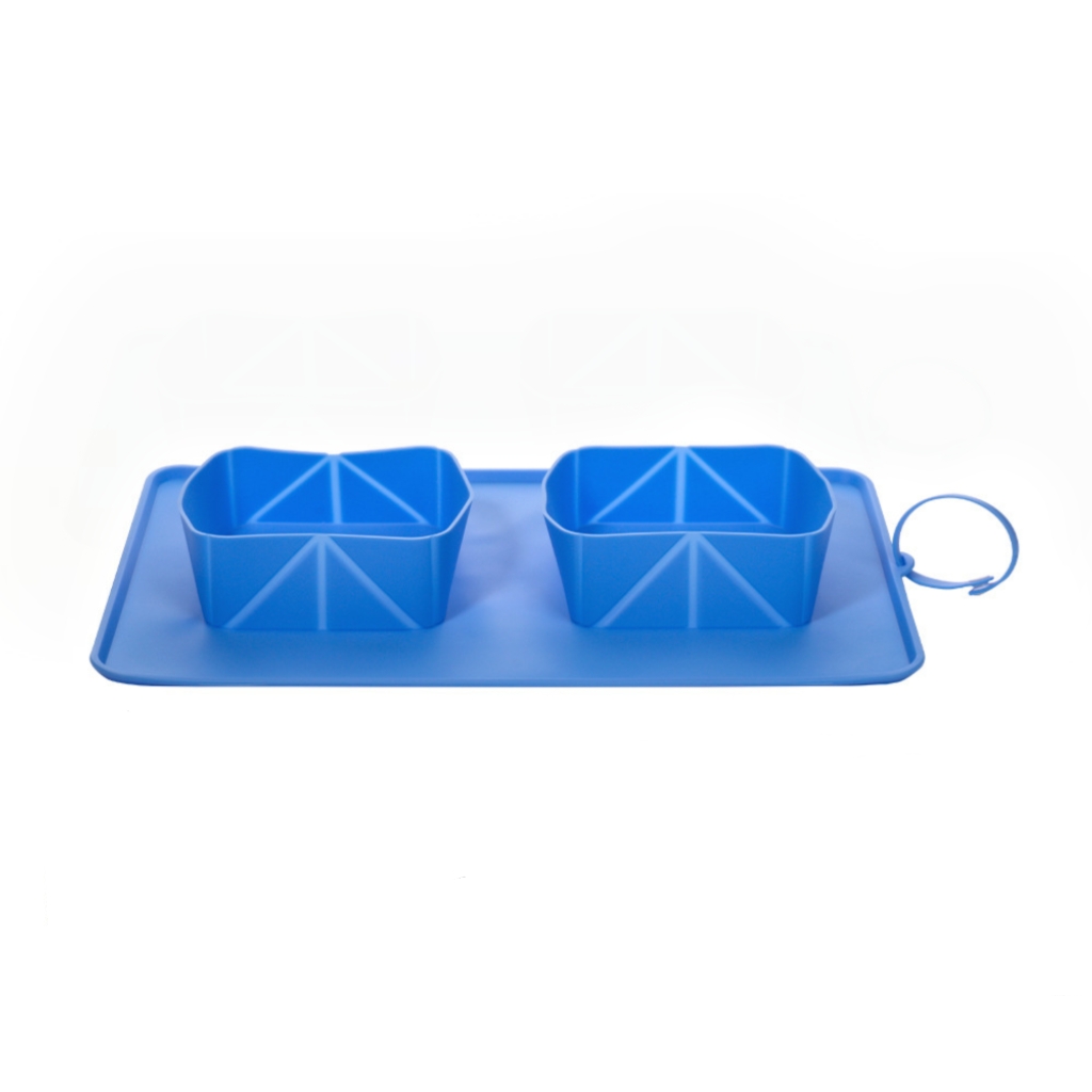 Silicone Folding Pet Dual Bowls 7