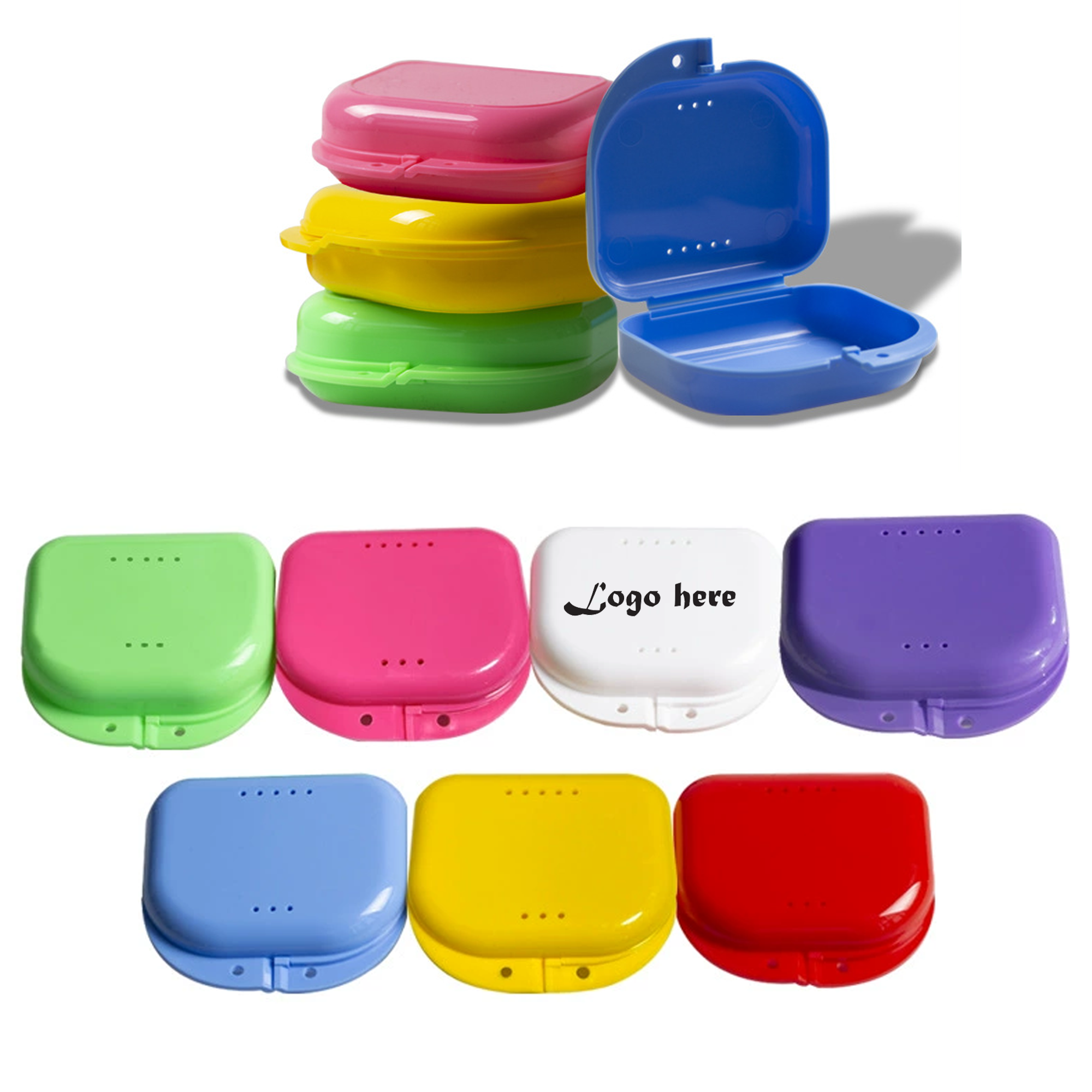 Mouth Guard Case Orthodontic Dental Retainer Box With Vent Holes 3