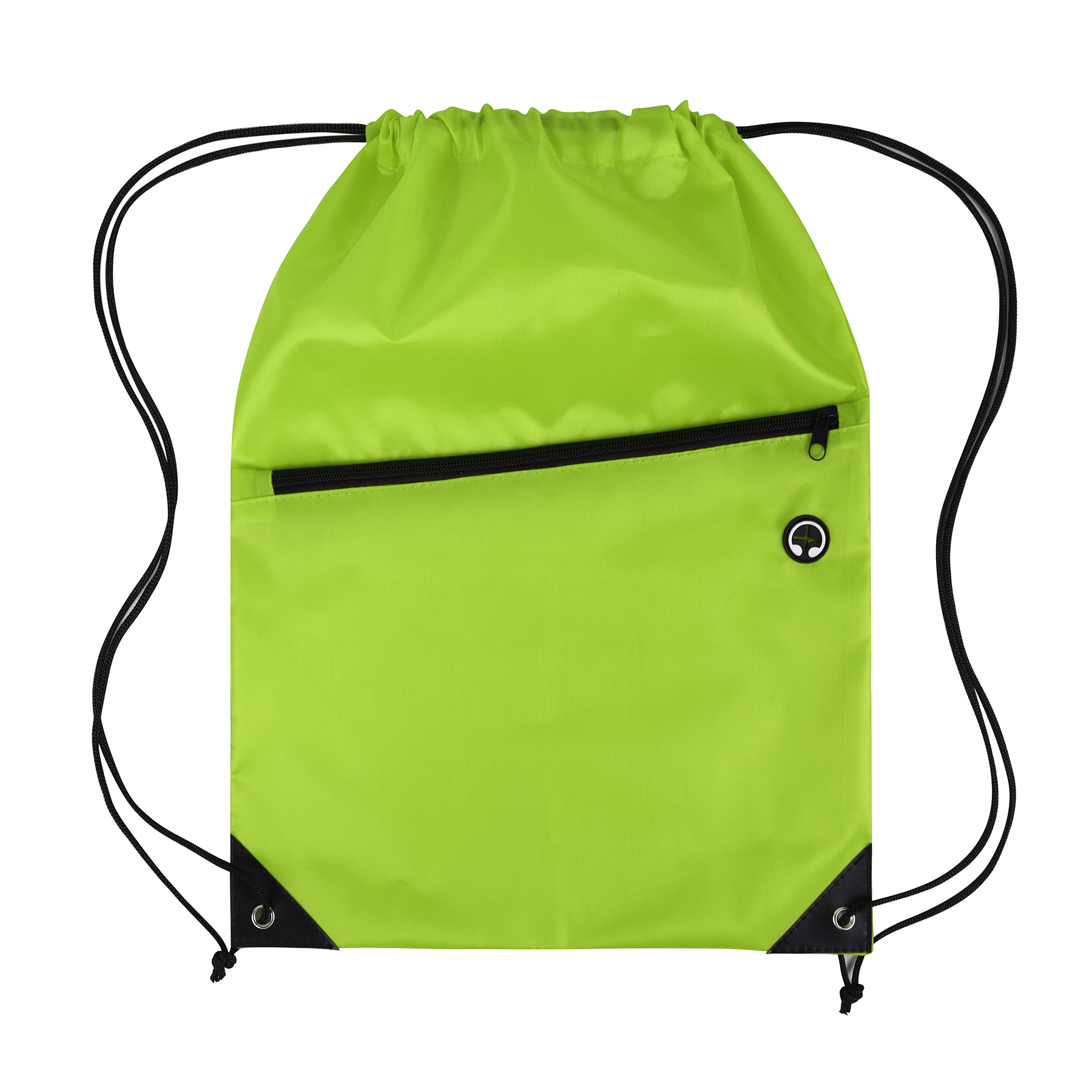 Drawstring Backpack with Front Zipper Pocket 3