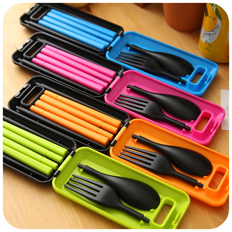 3 Pieces Fork Spoon Chopsticks Flatware Set 6