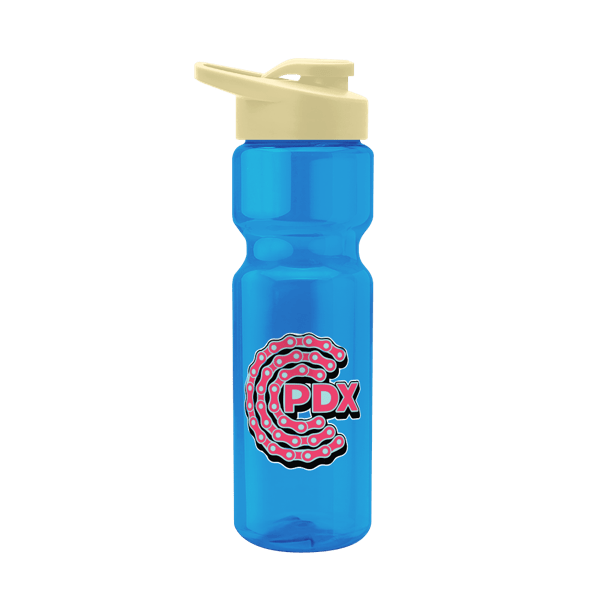Blazer 28oz Transparent Bike Bottle w/Drink-thru Lid 49