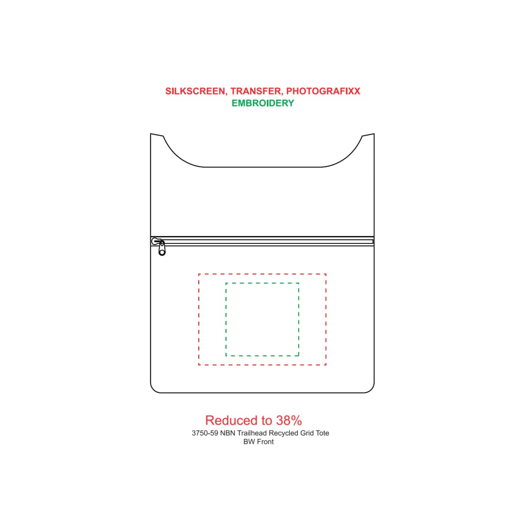 NBN Trailhead Recycled Zippered Tote 35