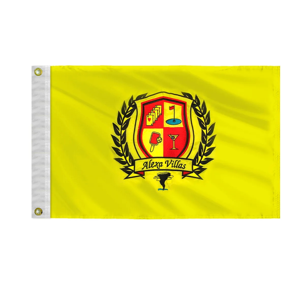 Applique & Embroidered Flag 12" x 18" Nylon 1