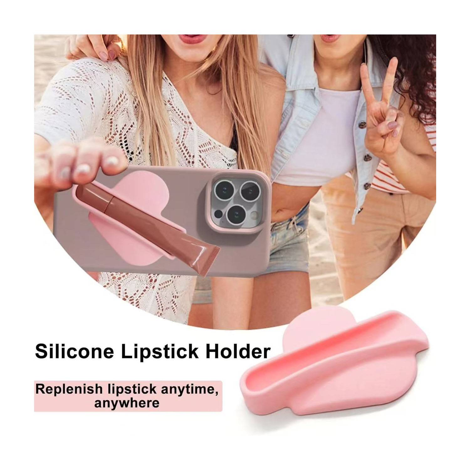 Portable lipstick silicone holder 4