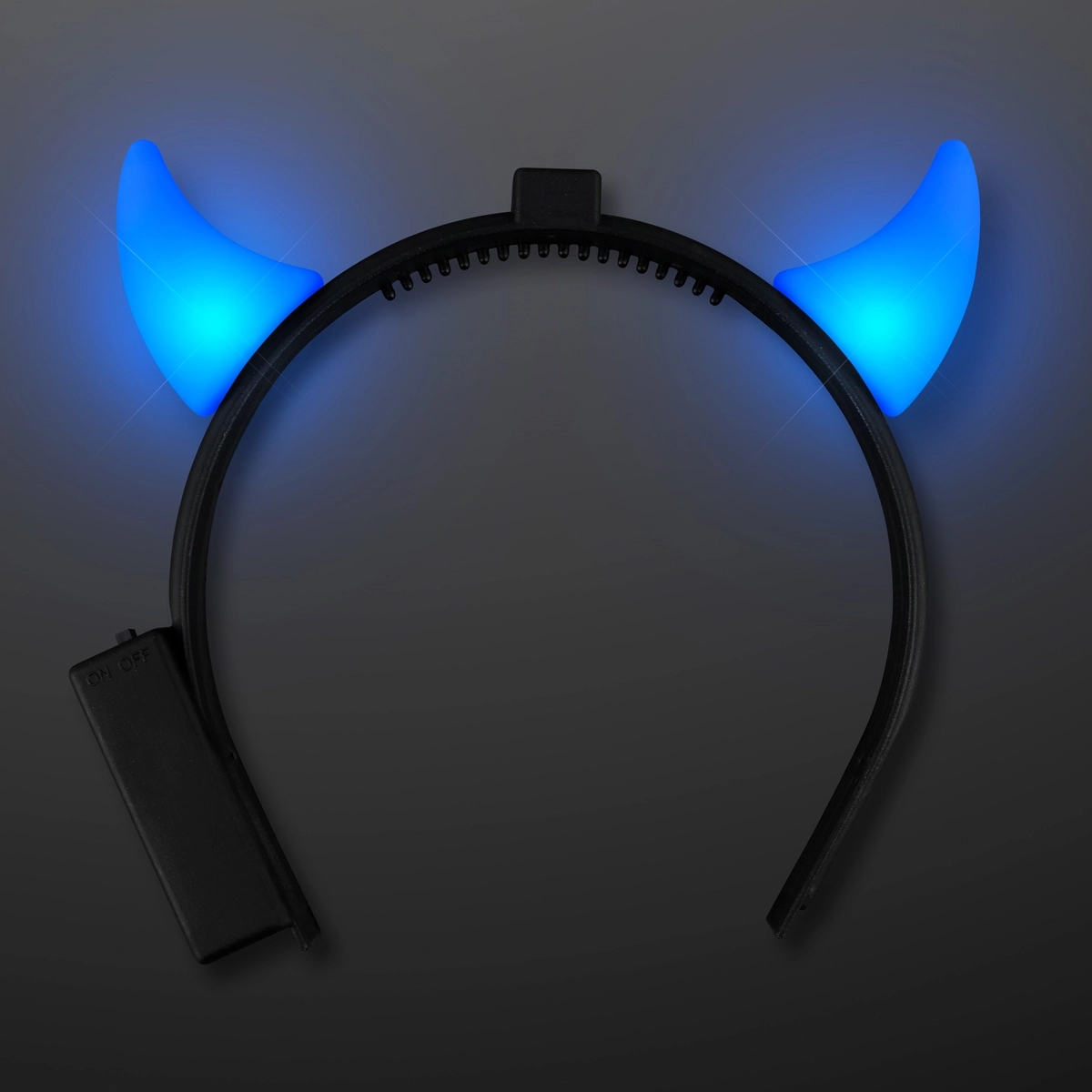 Blue Light-up Devil headband 3