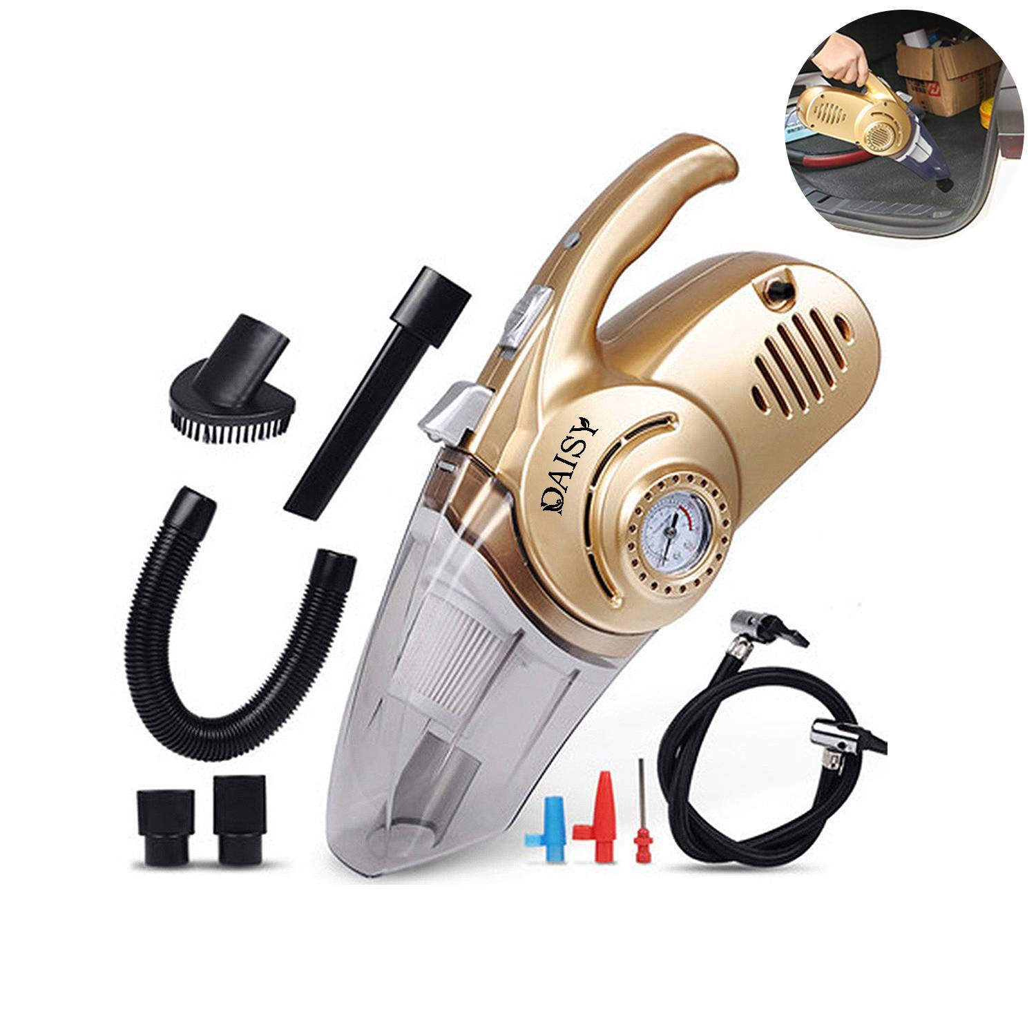 Portable Multifunction Vacuum Cleaner CarAir Pump 2