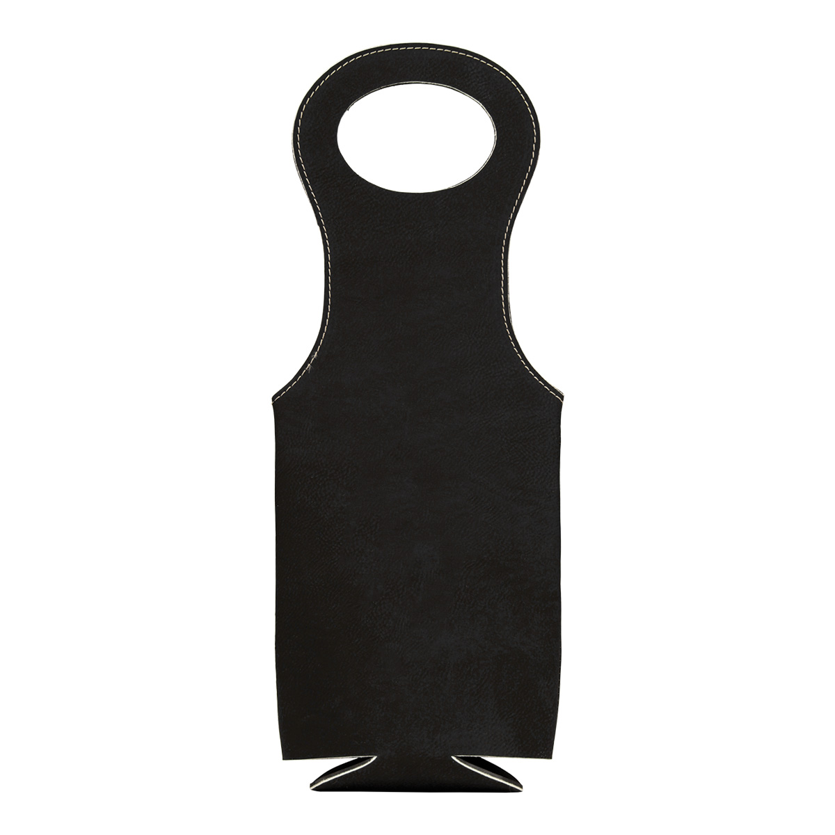 Black/Silver Leatherette Wine Bag 3