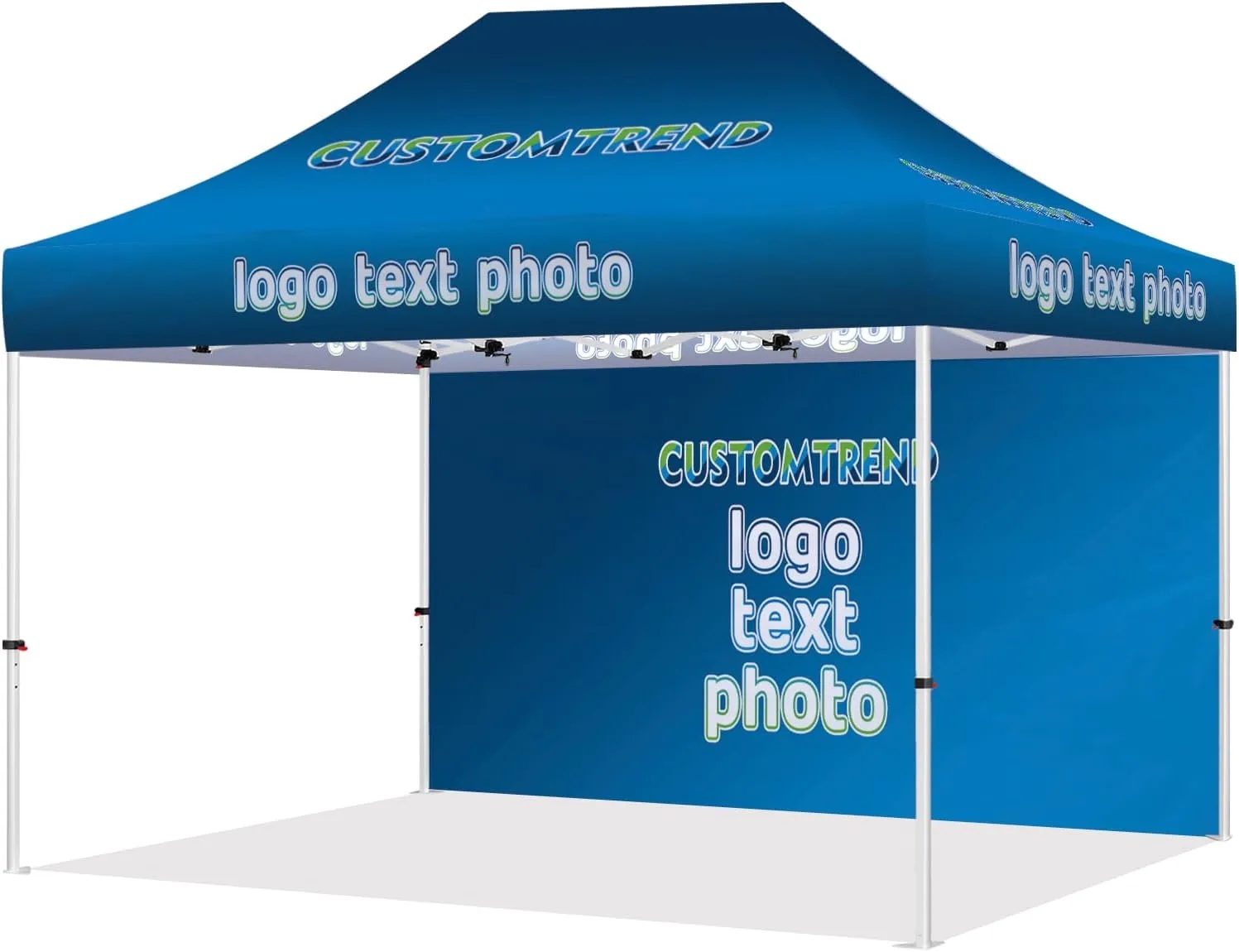 10' x15' Canopy Tent with One Single Side Wall (Sublimation) 4