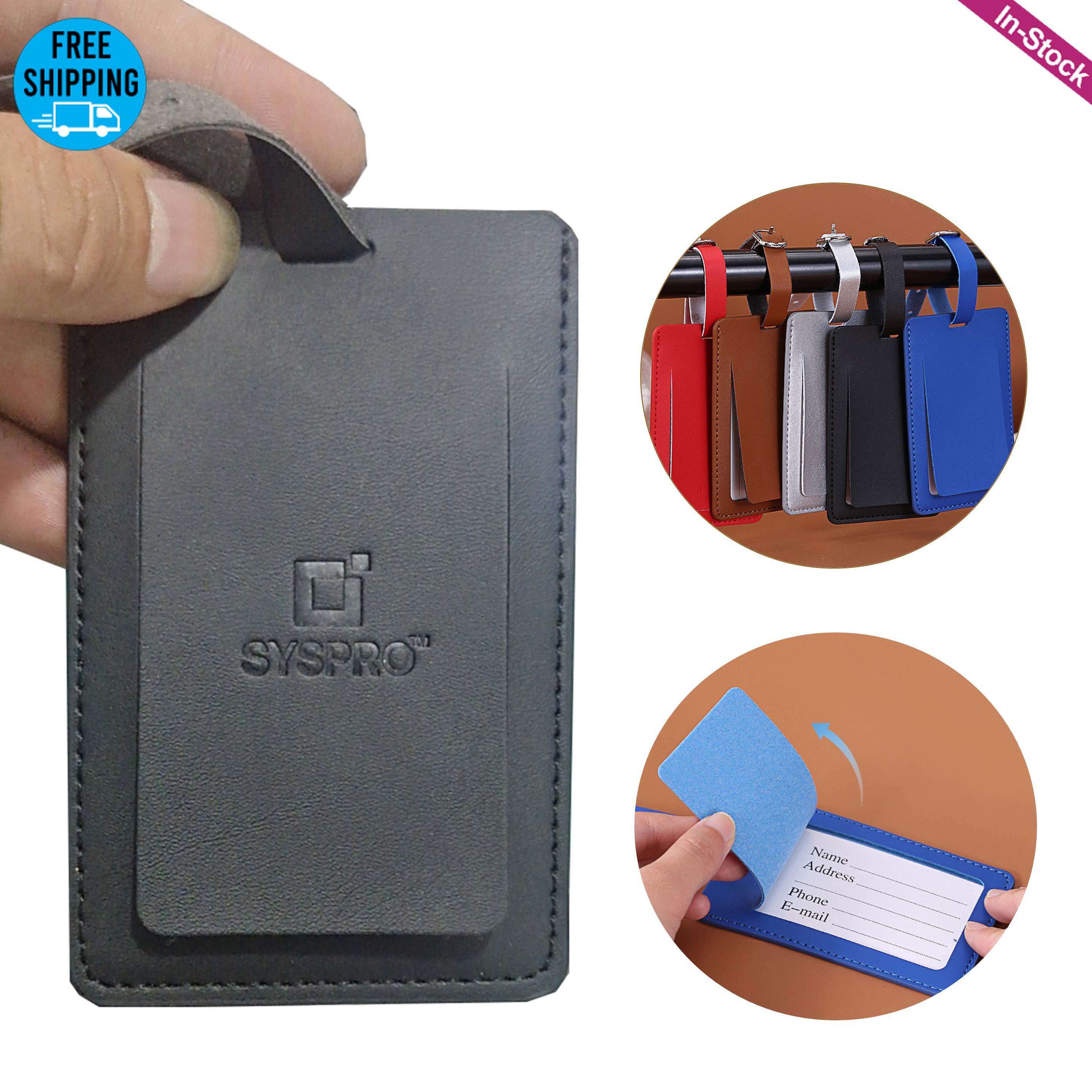 Quality PU Leather Luggage Tags 6