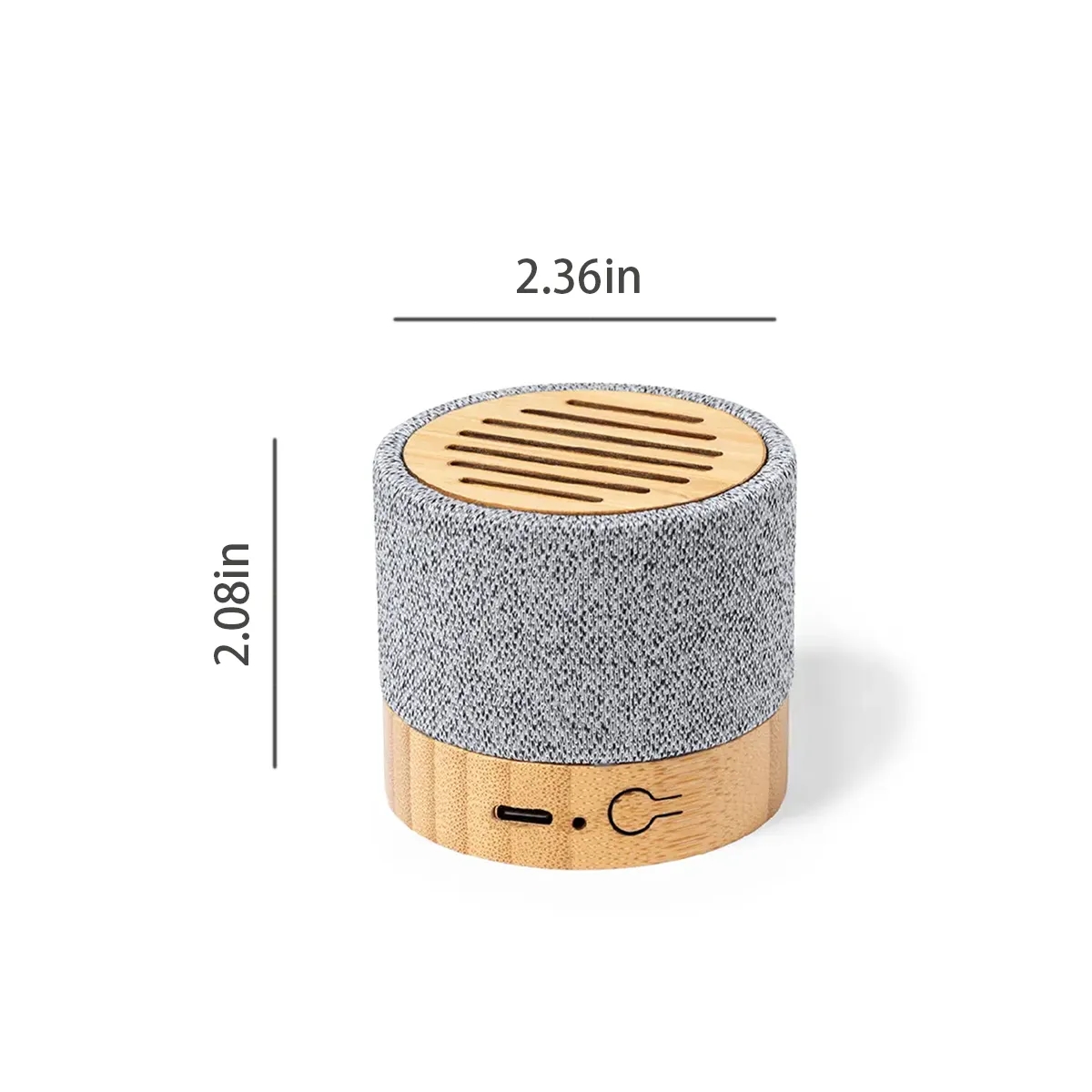 Mini Cylindrical Wireless Bamboo Speaker 3