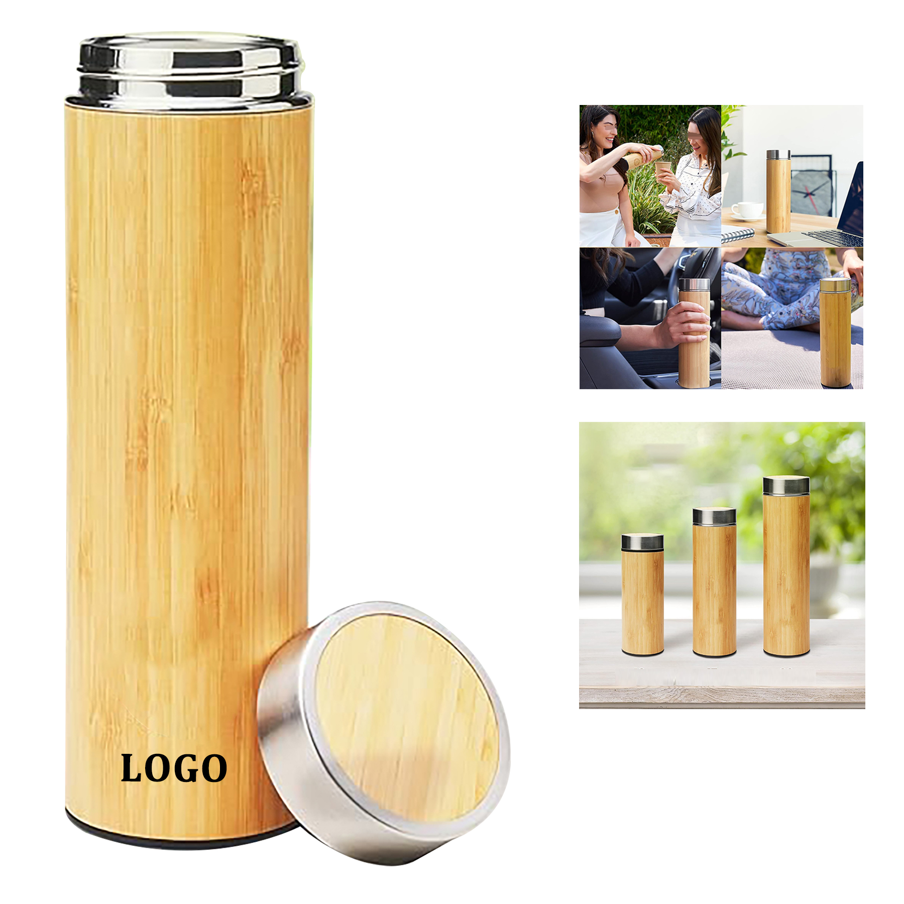 Vacuum Insulated Bamboo Mug 1