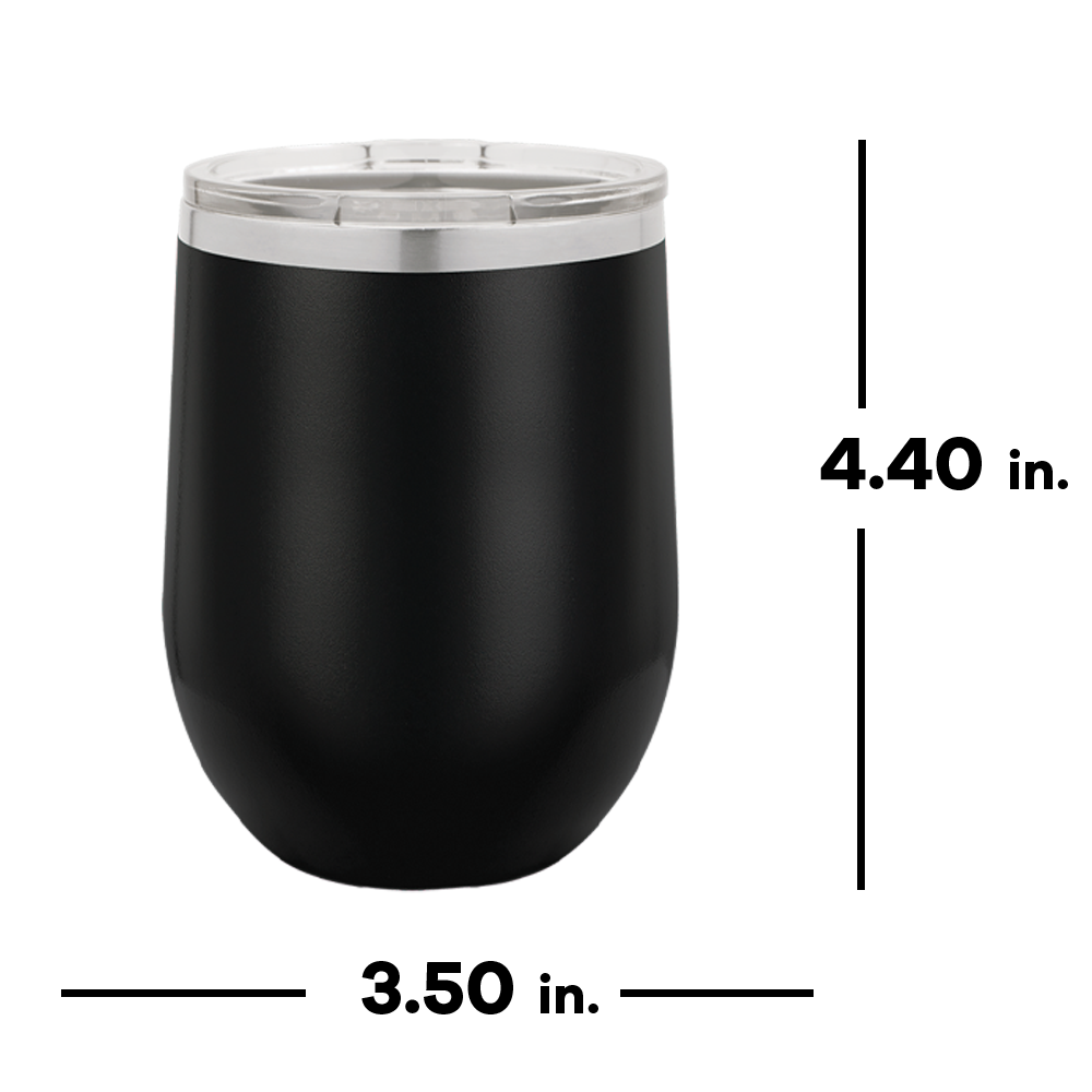 12 oz Ion Plated Stemless Wine Tumbler