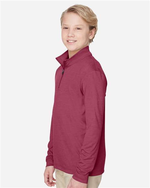 Youth Zone Sonic Heather Performance Quarter-Zip Pullover - TT31HY 7