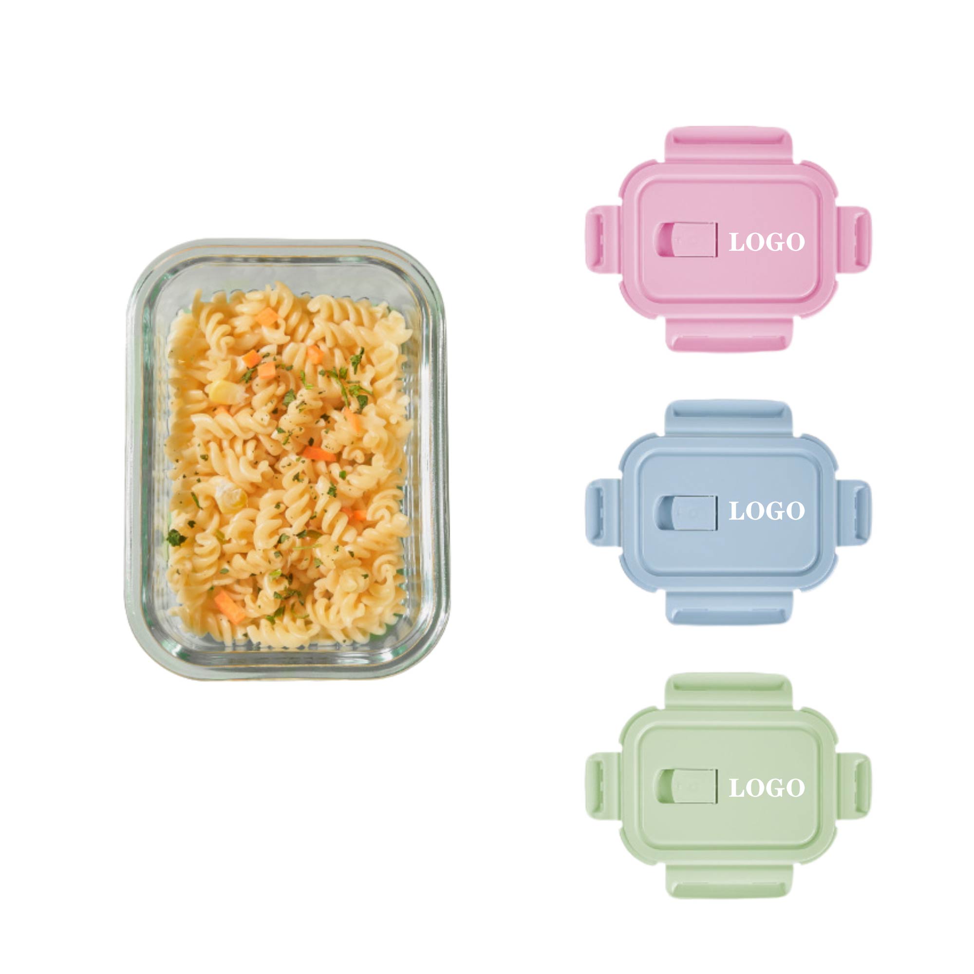 MOQ 5 pcs Heat-Resistant Glass Lunch Container 2
