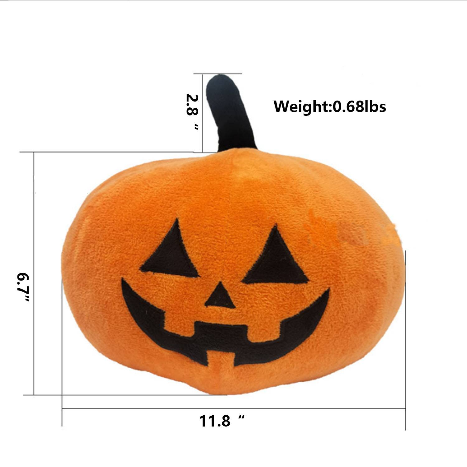 Halloween Black & Orange Pumpkin Decorative Pillow 2