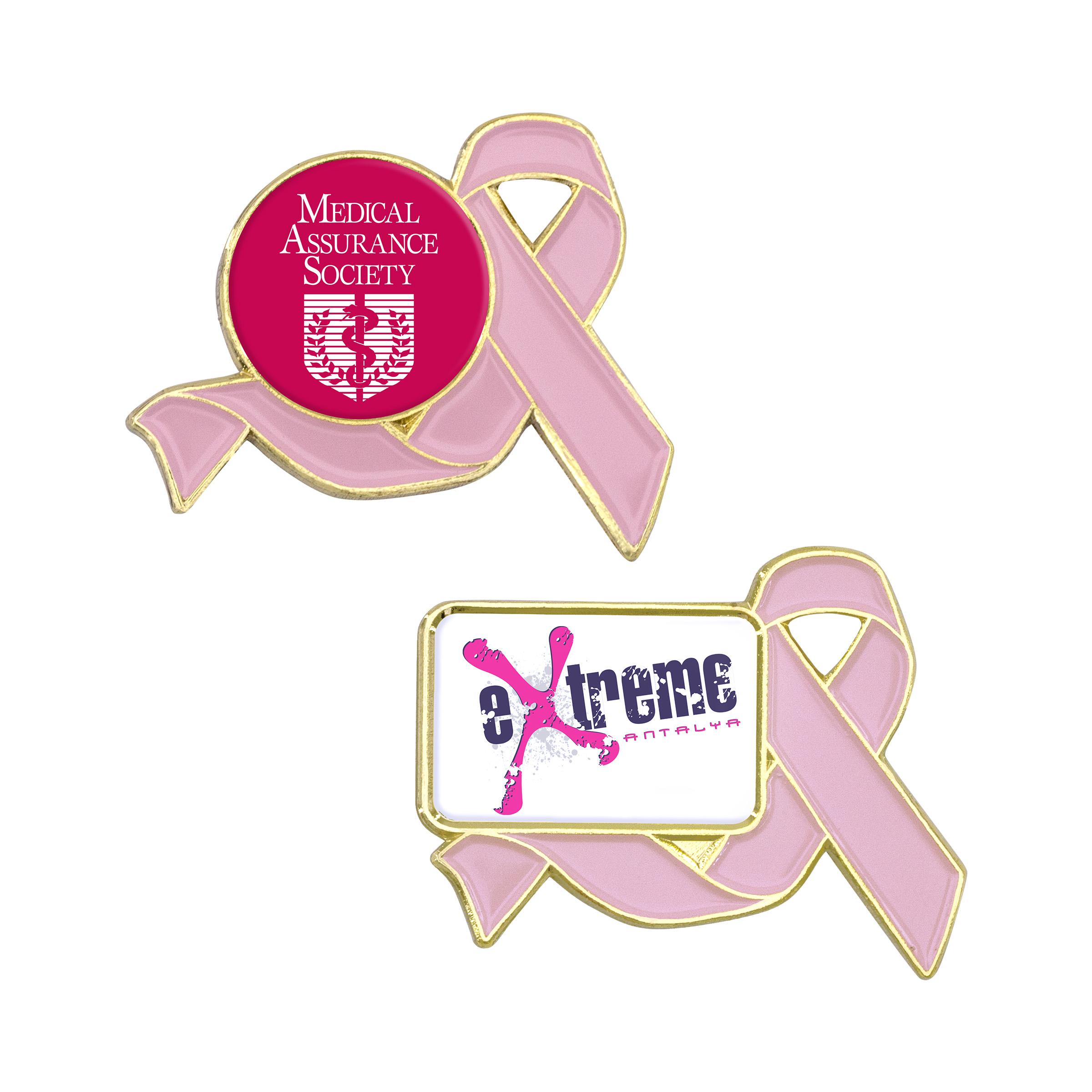 Awareness Ribbon Lapel Pins w/ Custom Logo 16