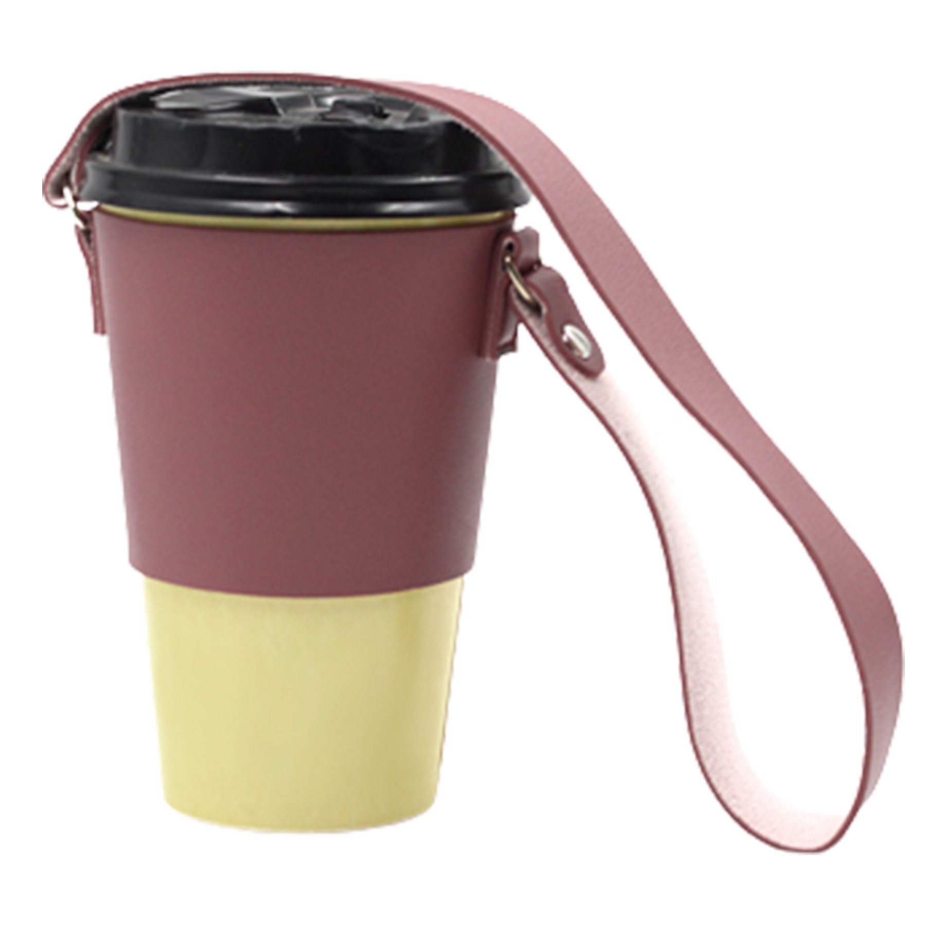 Leather Beverage Cup Holder Carrier 4