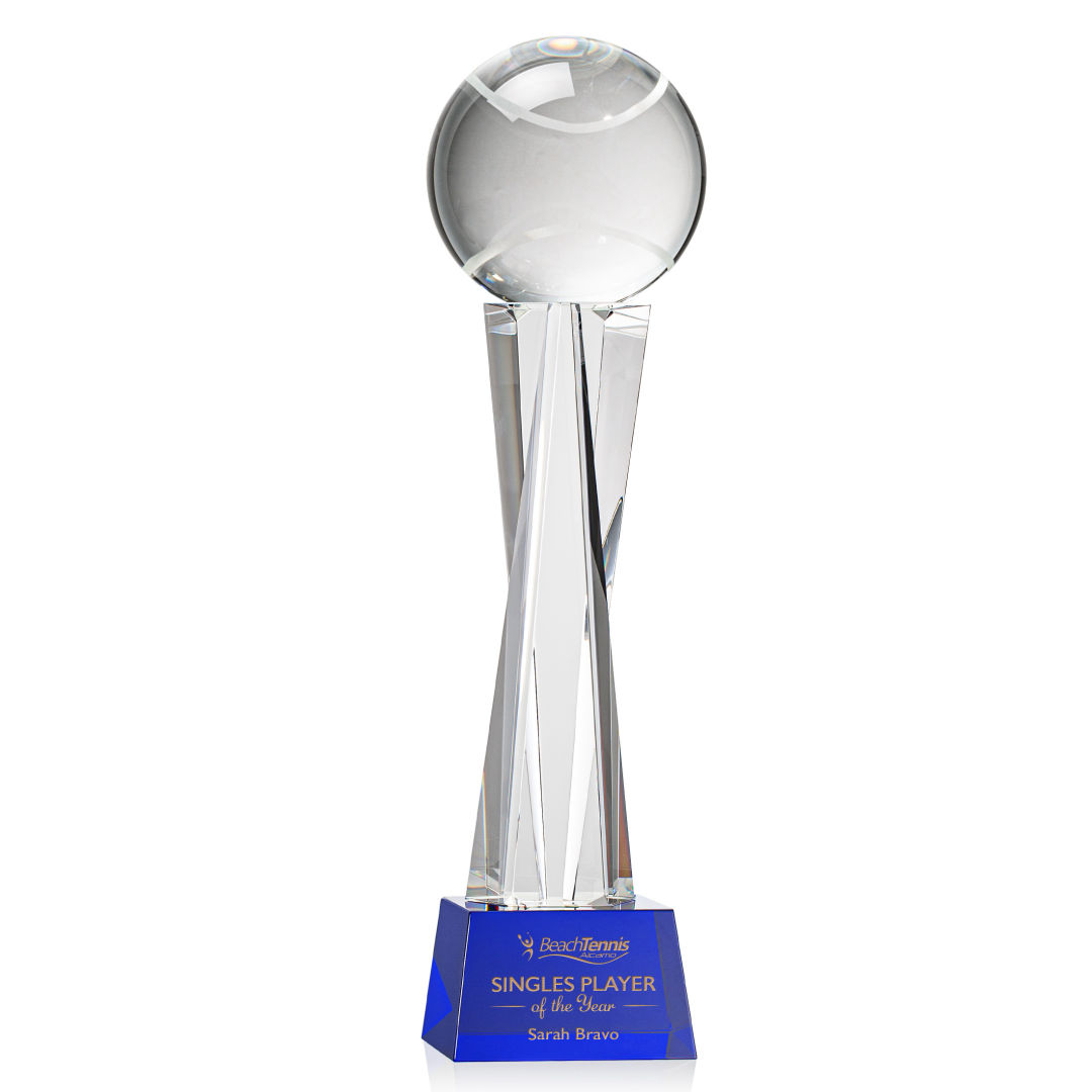 Tennis Ball Award on Grafton Base - Blue 10