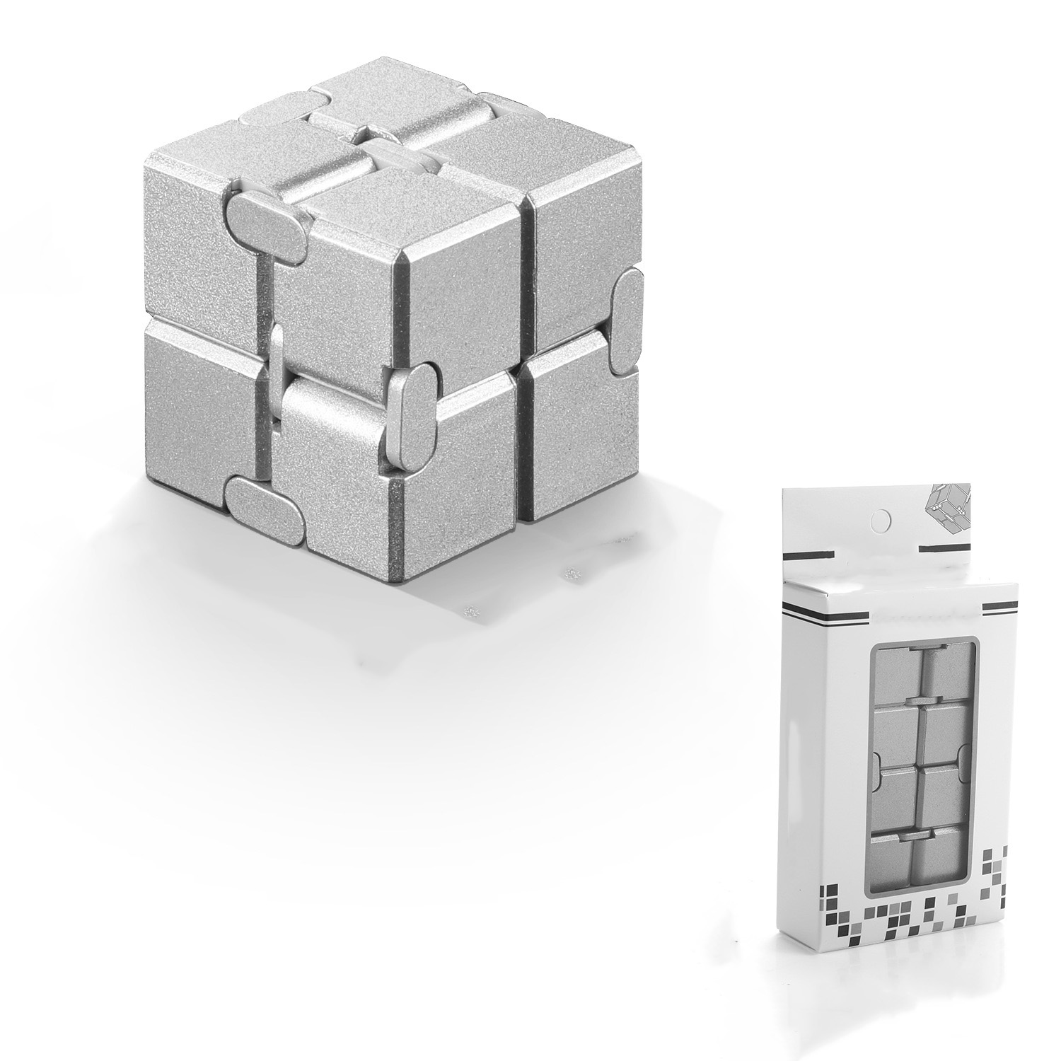 Infinite Square Metal Fidget Cube - Stress Relief Puzzle Toy 2