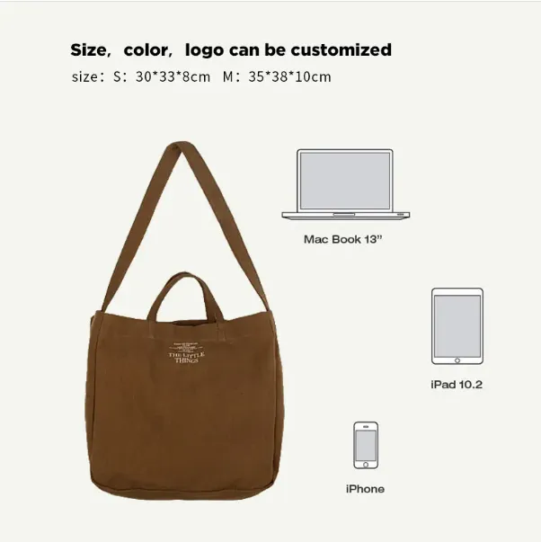 Cotton Canvas with Zipper Tote Bag, custom tote bag with logo imprint 3