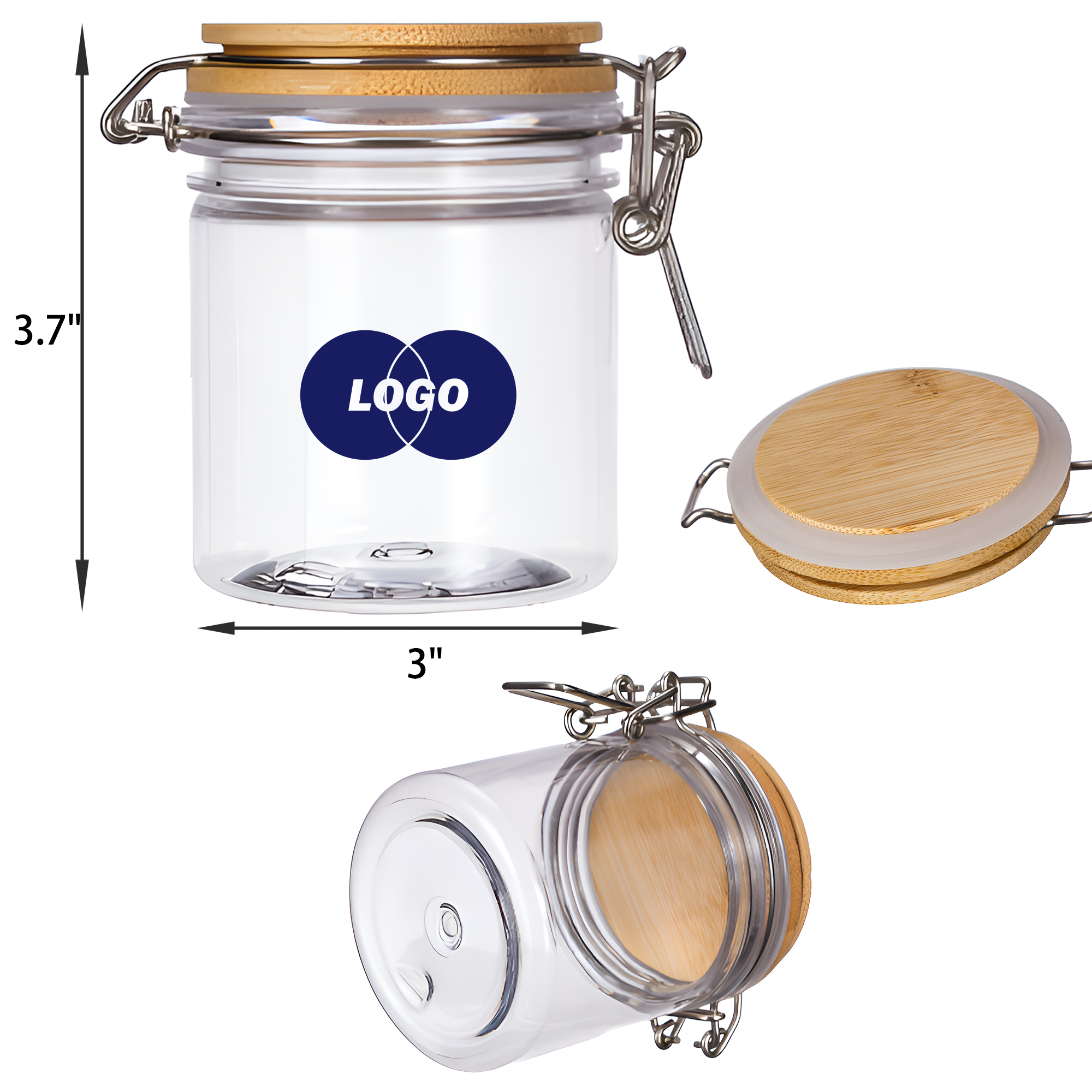 Practical 10 OZ Plastic Airtight Storage Jar 2