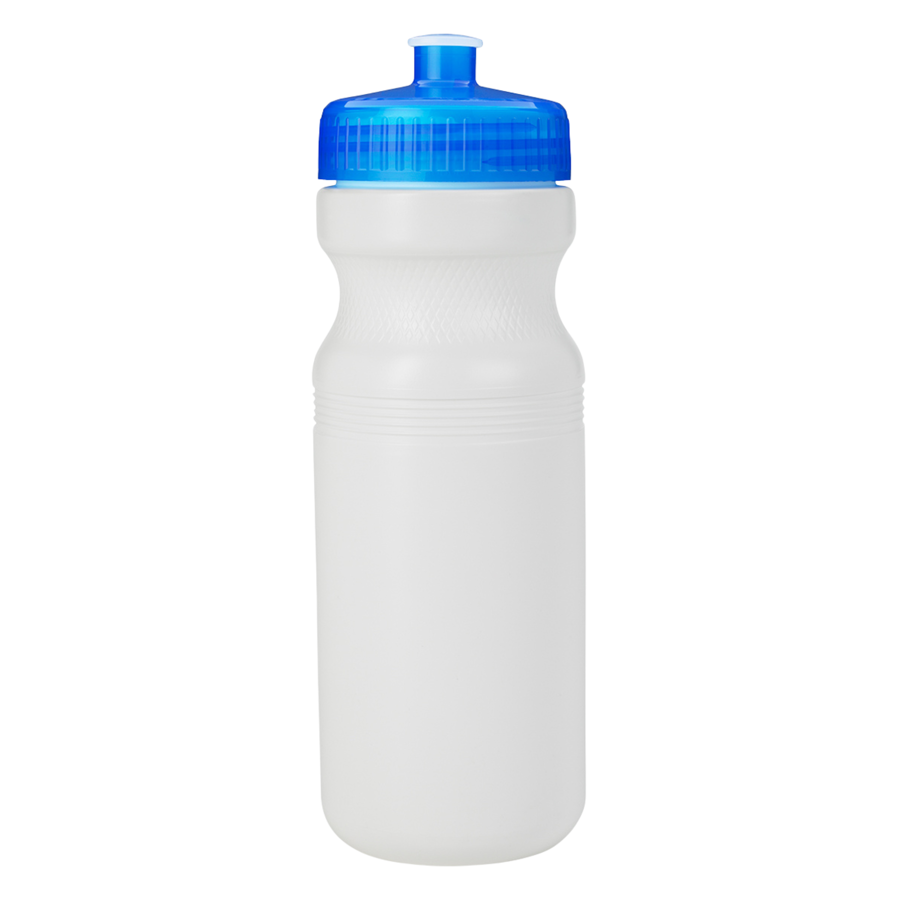 White 24 oz. HDPE Bike Style Sports Bottle with Push Pull Lid 6