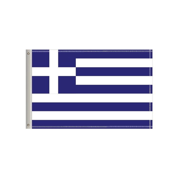National Flag, Greece, Double-Sided - 36"W x 24"H 2
