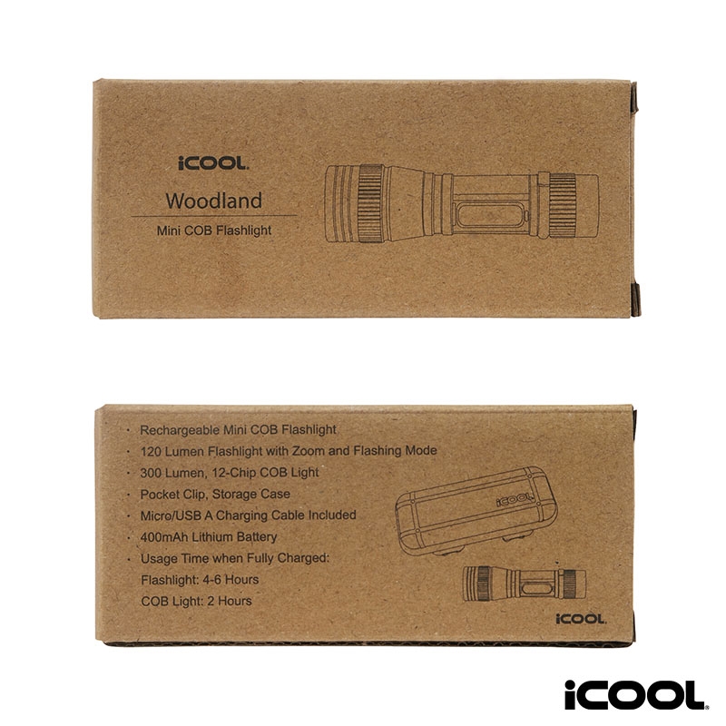 iCOOL Woodland Mini Rechargeable Tactical Flashlight 6