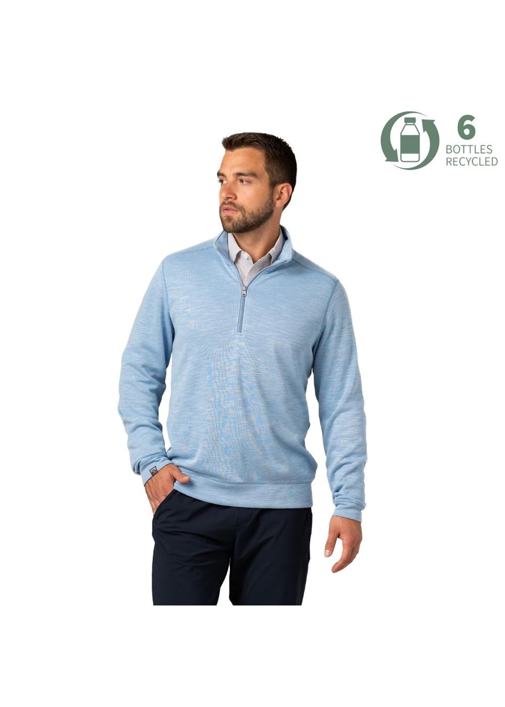 Storm Creek Men's Shoreliner Cotton/Bamboo Blend Quarter Zip, custom hoodie or sweatshirt with logo imprint 16