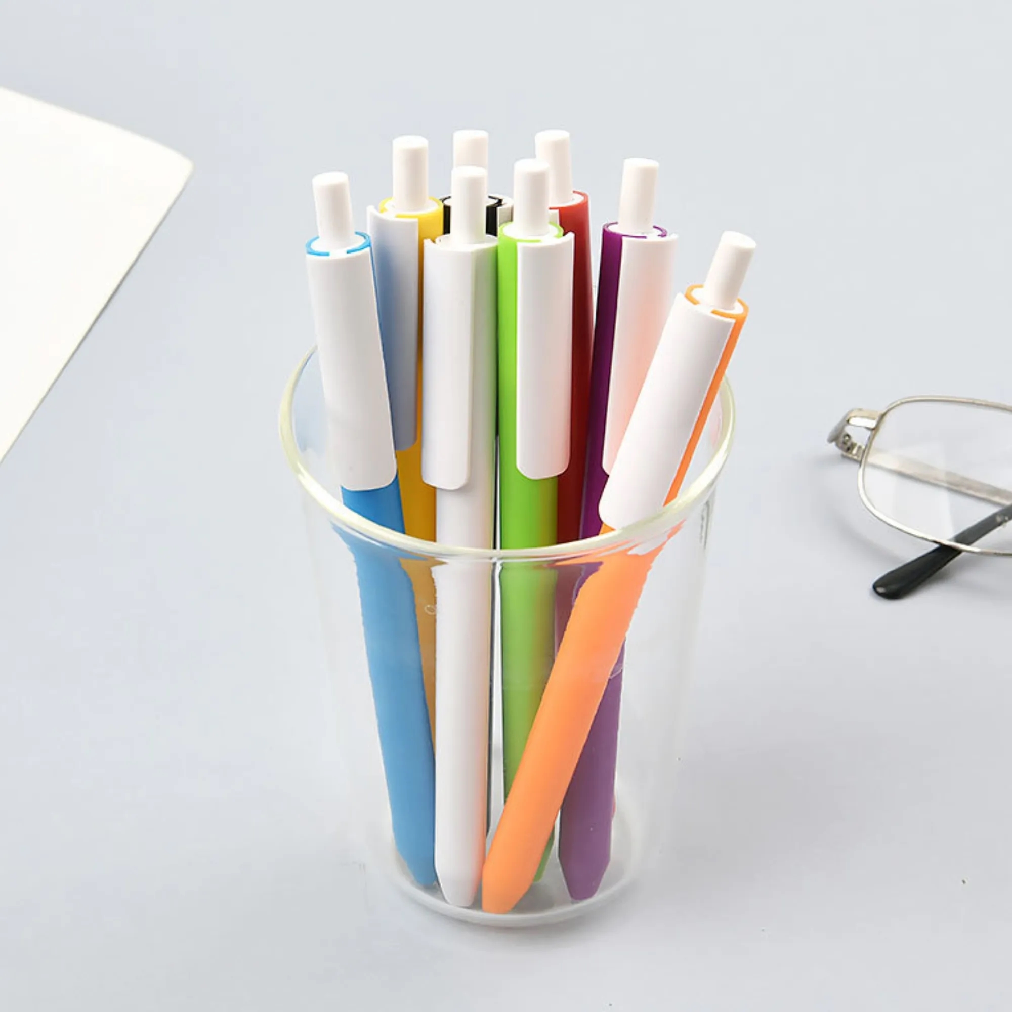 Click Retractable Ballpoint Pen Gel Pens Rollerball Stylus 2