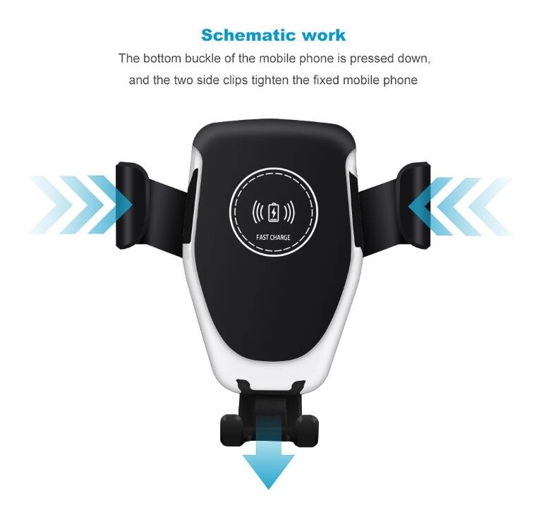 Auto Vent/Dashboard 10W Wireless Charger and Phone Holder 5