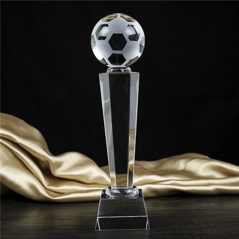 Optical Glass Soccer Trophy 3