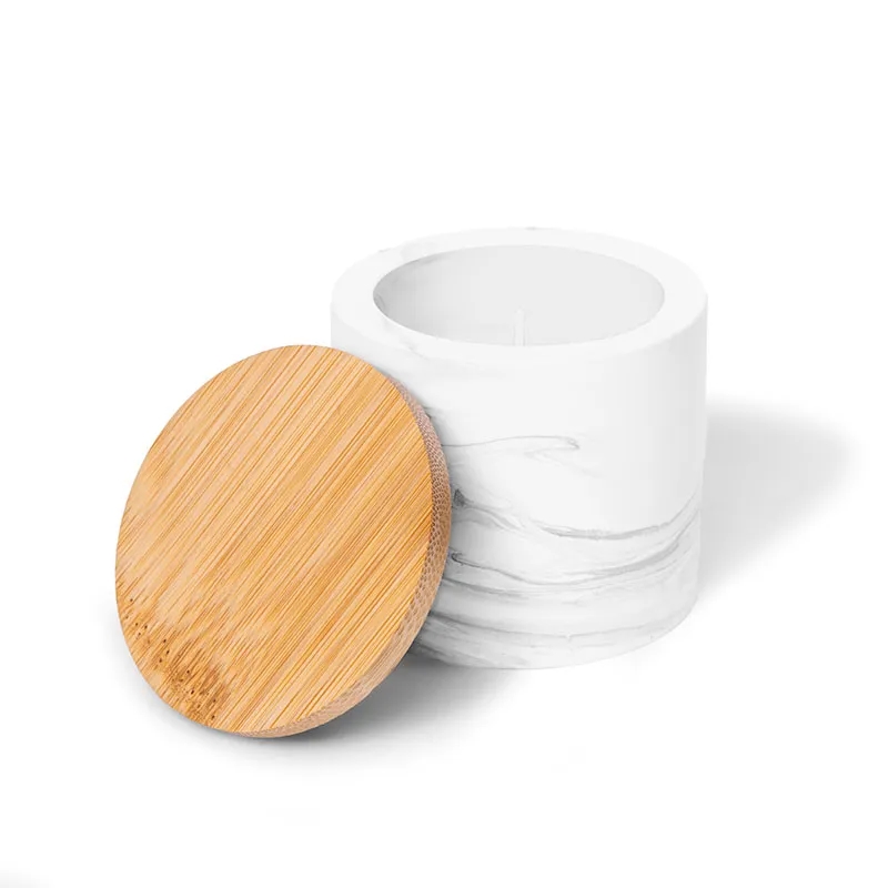 ZenGlow Soy Candle in Plaster Jar 1
