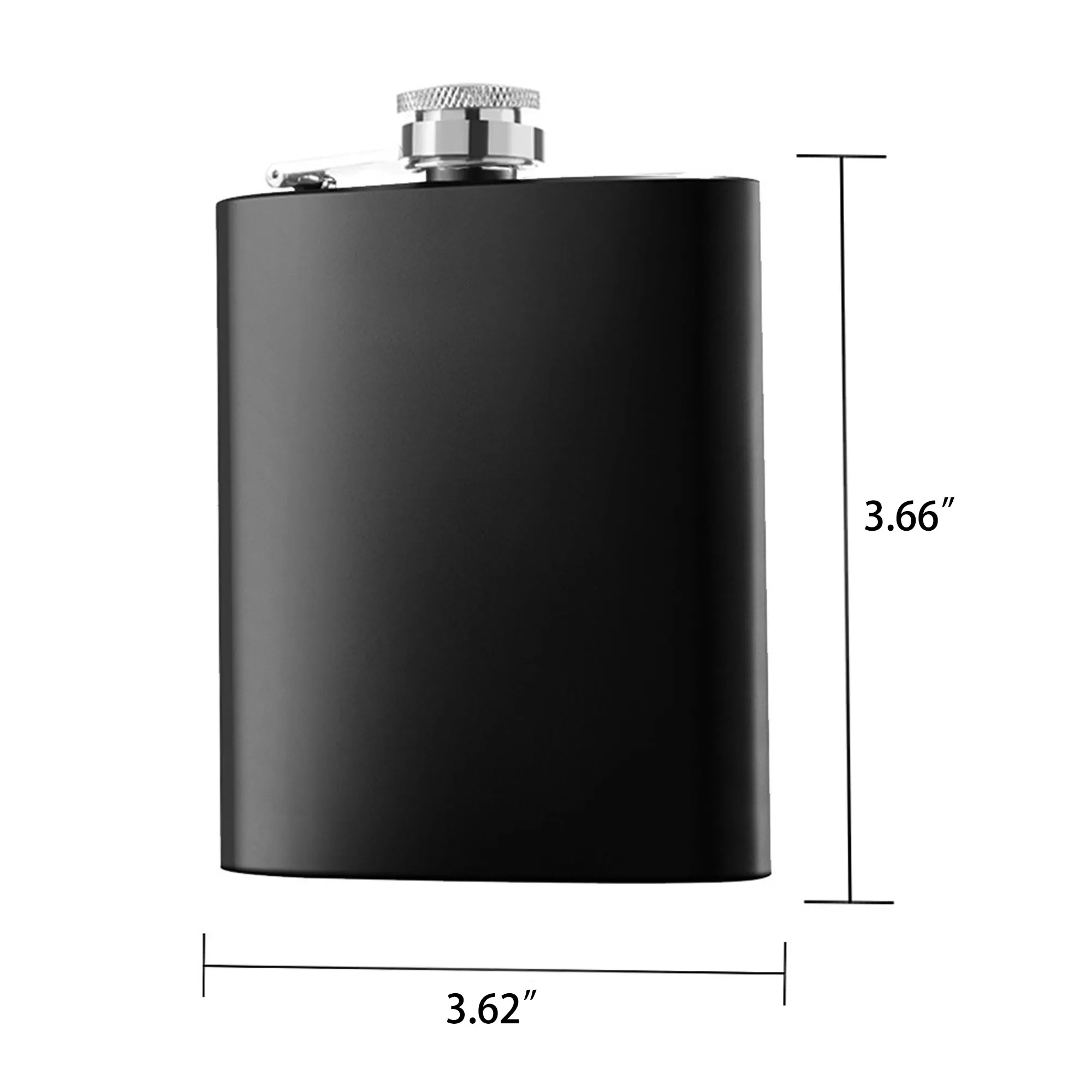 6oz Outdoor Stainless Steel Flat Wine Bottle, custom water bottle with logo imprint 4