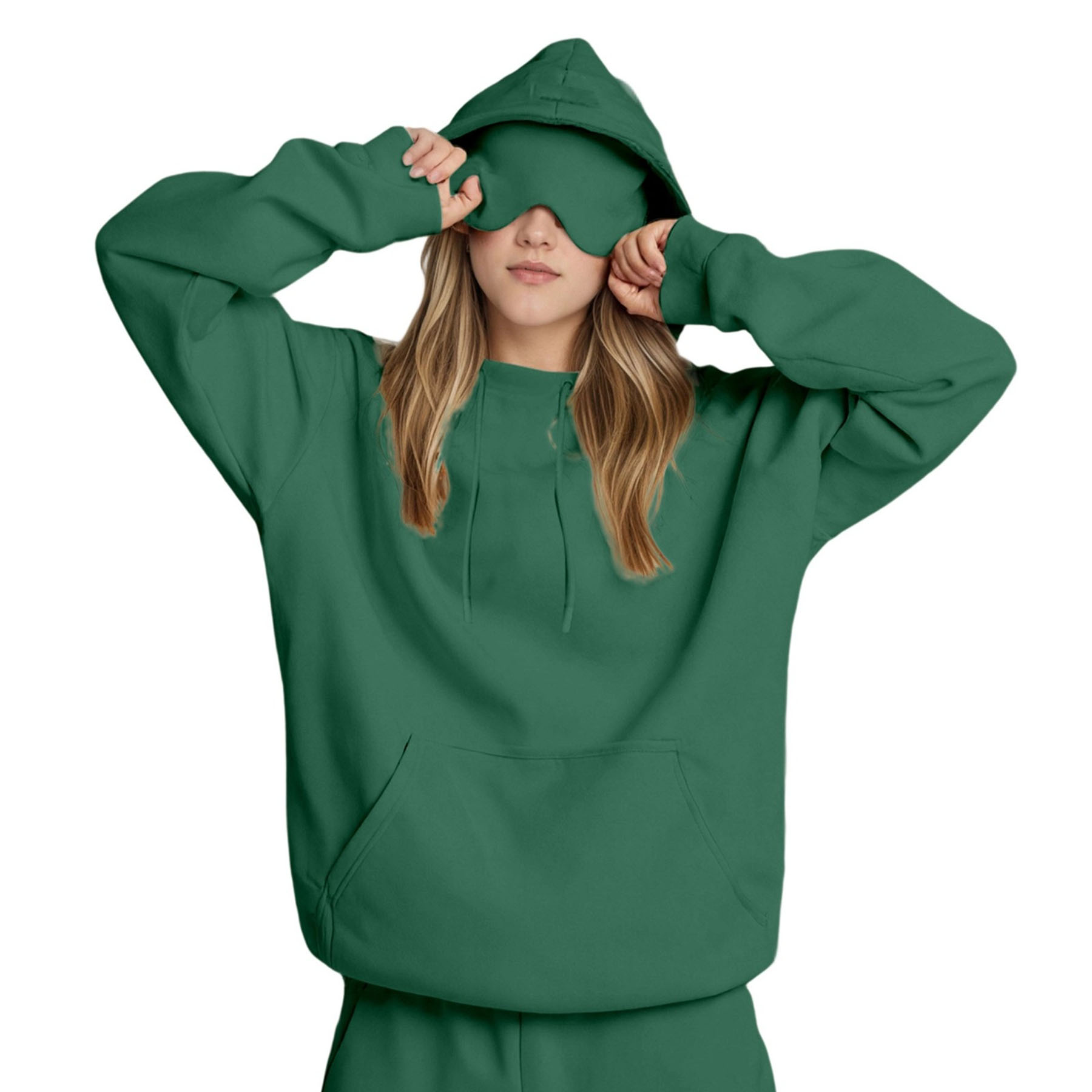 Womens Hoodie with Eye Mask 1