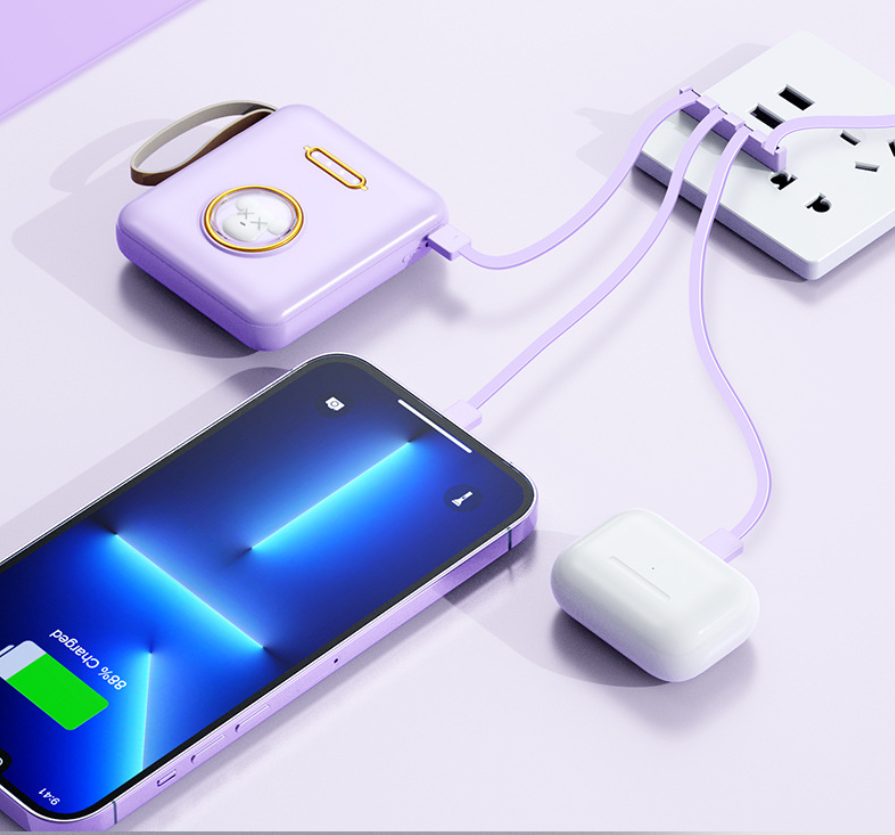 Cute Mini Portable Charger 6000mAh Power Bank 3