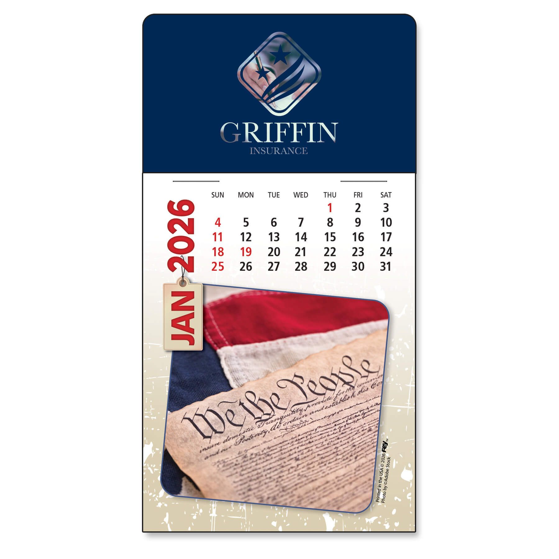Adhesive Peel-N-Stick® Calendar - Americana Pad 4