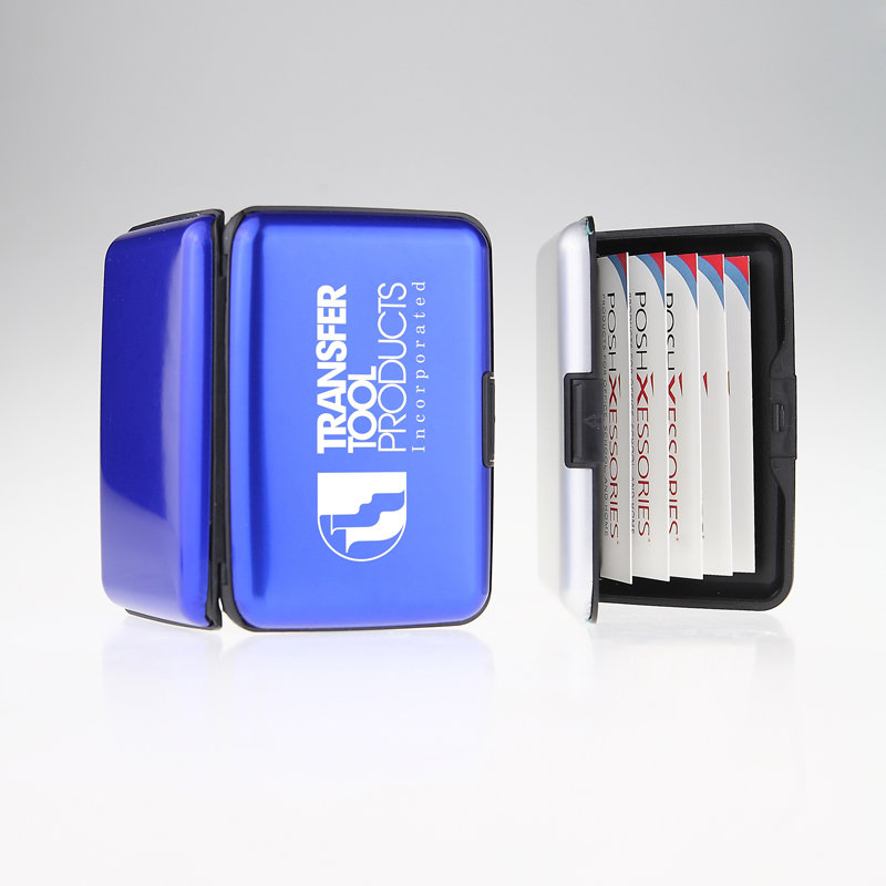 iPosh Aluminum Card Case (Blue) 3