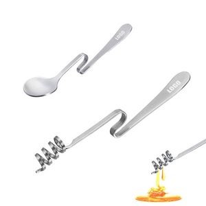 Stainless Steel Curve Shaped Spoon And Honey Dipper Stick Stirrer 7