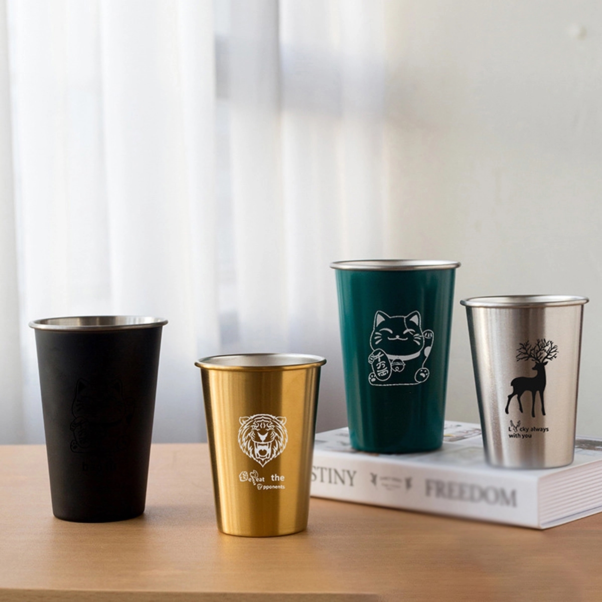 Custom 16oz Unbreakable Stainless Steel Pint Cups 3