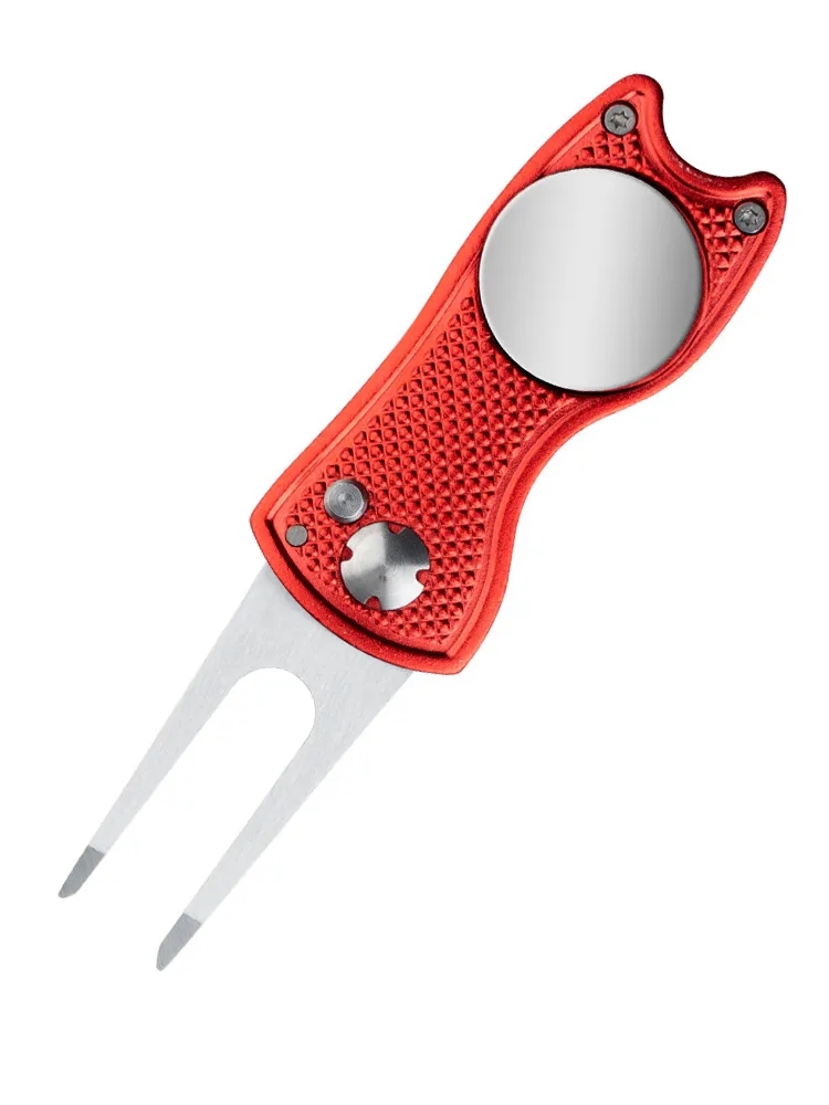 Golf Divot Repair Tool Foldable Stainless Steel Switchblade 6