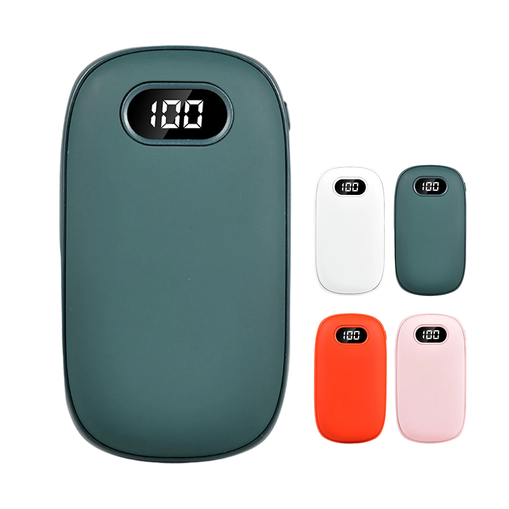 Rechargeable Hand Warmer Power Bank Six Thousand Milliamp Hour 2" x 3.66" 4