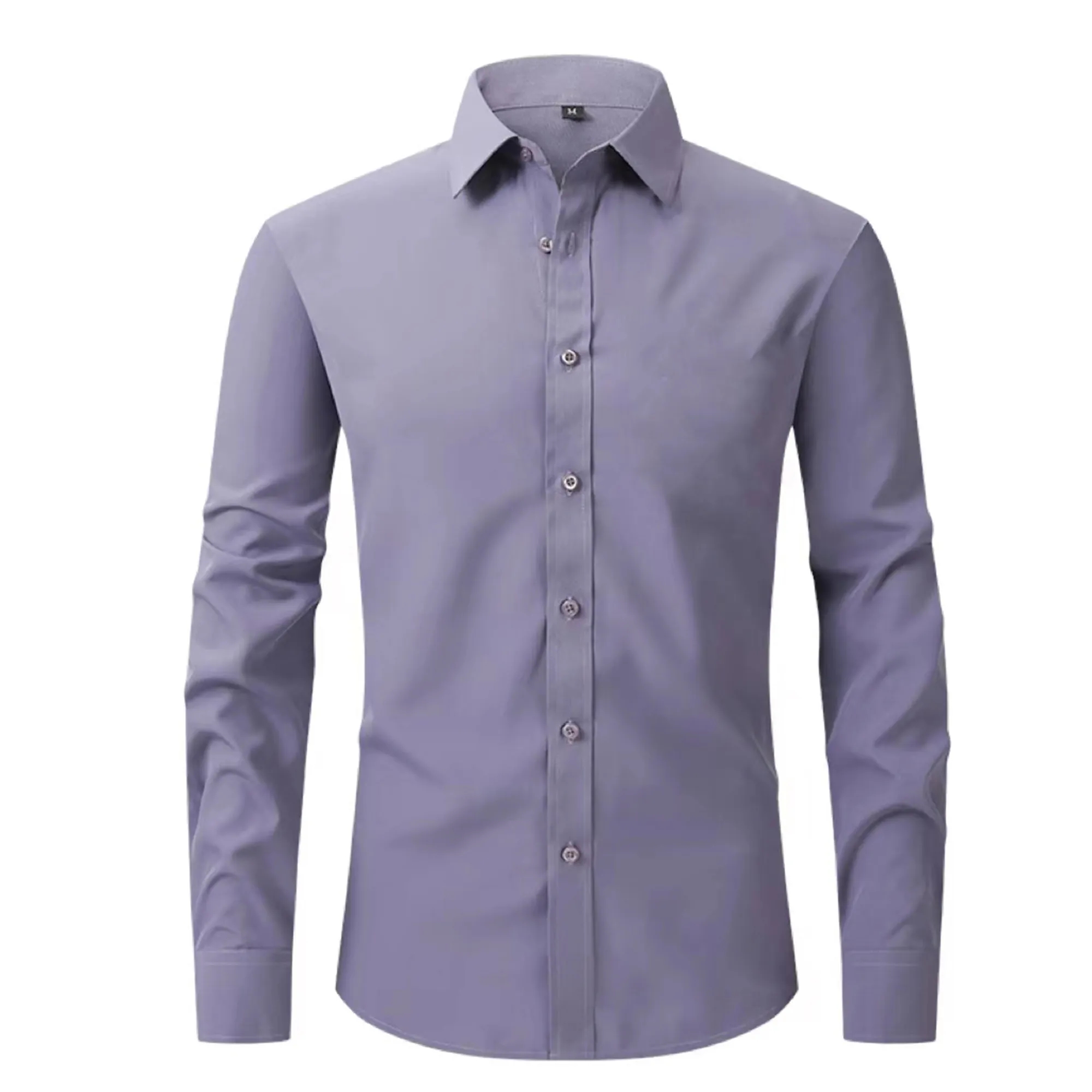 Non-Iron Wrinkle-Resistant Business Solid Color Shirt 16
