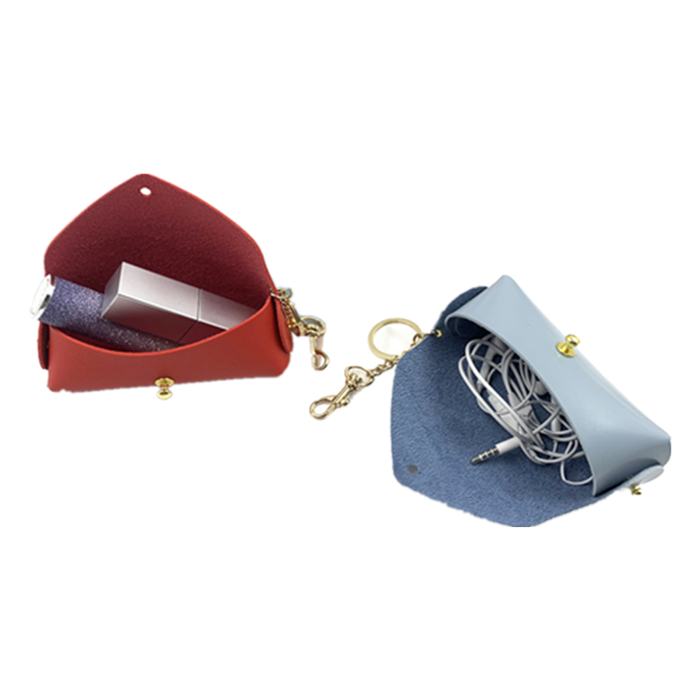 Portable Leather Lipsticks Organizer With Keychain 2