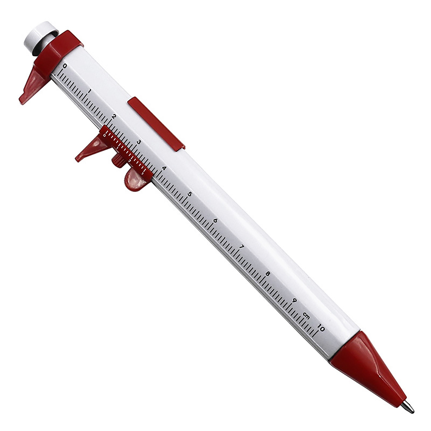 2-In-1 Caliper Type Push Action Ballpoint Pen 4