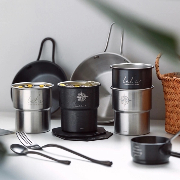 Stainless Steel Stackable Metal Drinking Cups 5
